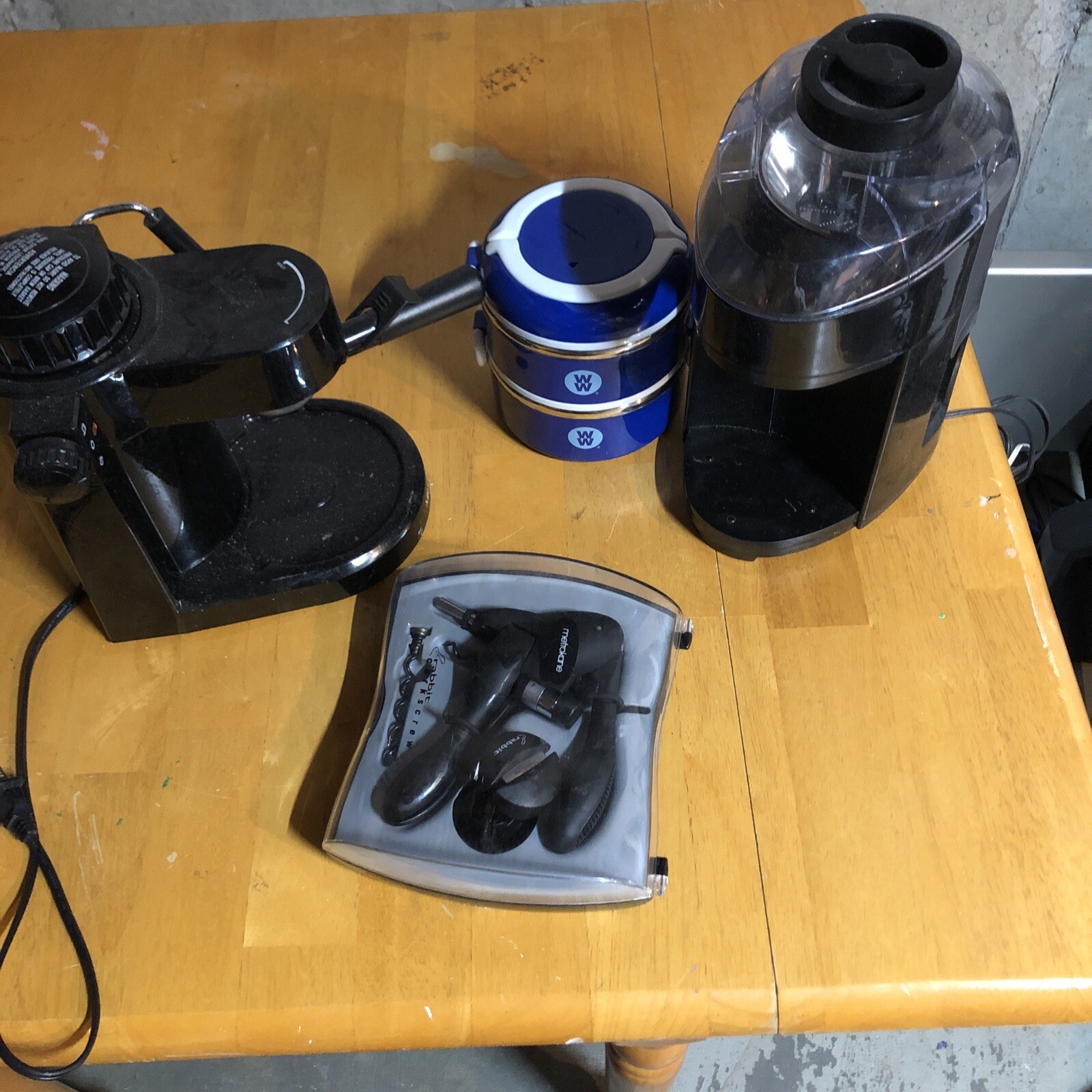 mixed lot, Kitchen ware esspresso, juicer, Wine corkscrew