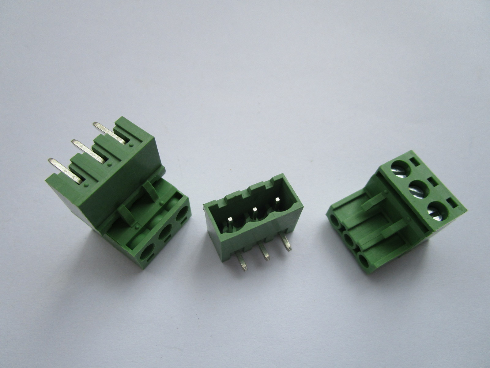 150 pcs 5.08mm Close Angle 3 pin Screw Terminal Block Connector Pluggable Type