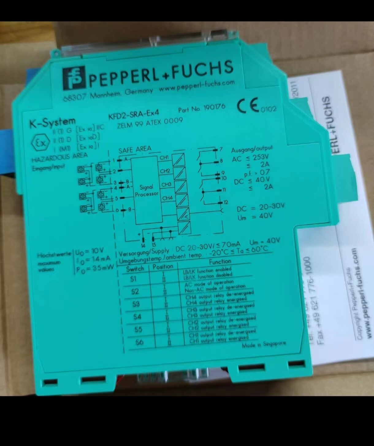 1 PC Pepperl-Fuchs KFD2-SRA-EX4 IN NEW BOX ALL NEW