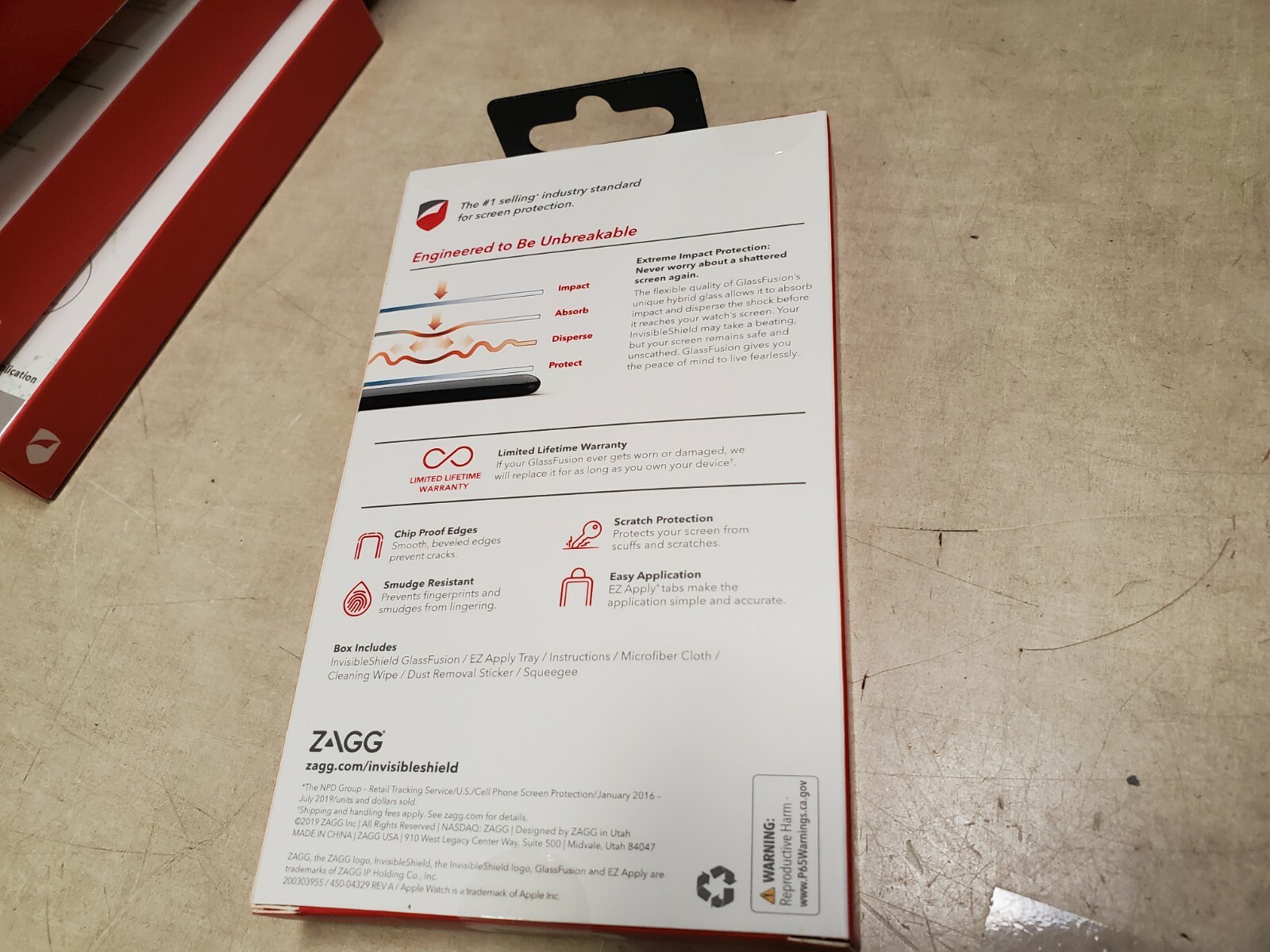 Lot of 2 – Invisible Shield Glass Screen Protector, Apple Watch Series 5/4