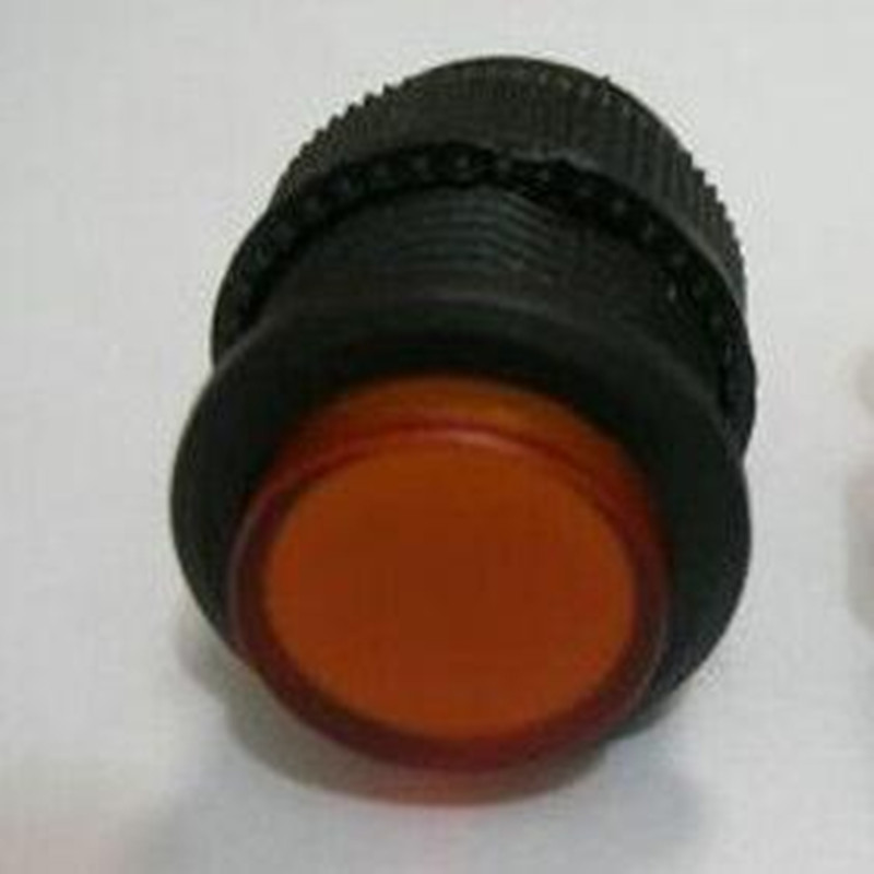 2pcs Push to Make Locking Amber 3v Led Off/On 110v-250v AC/DC Universal Switch