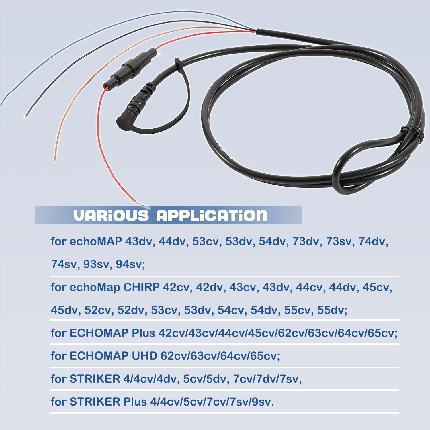 For GARMIN STRIKER 4 4cv 4dv 5cv 5dv 7cv 7dv PowerData Cable 4Pin 010121 G1N