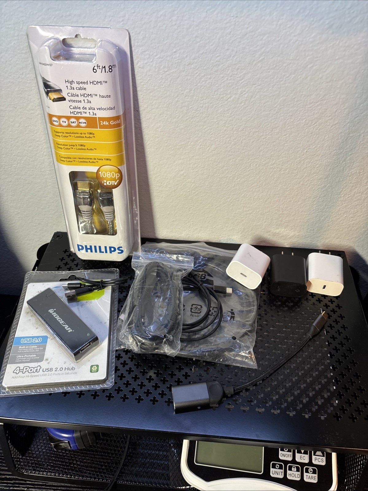 Lot of Electronic Cords and Ports
