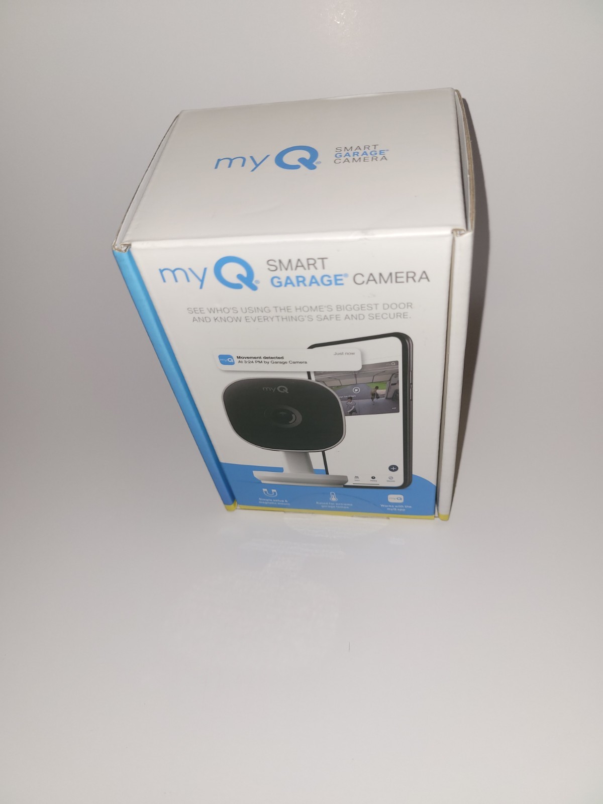 MY Q SMART GARAGE CAMERA WITH NIGHT VISION, FULL HD 1080P AND MOTION DETECTION.