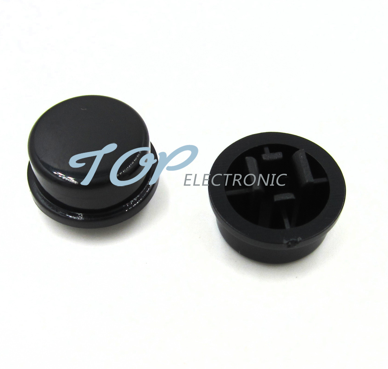 30pcs Black Round Tactile Button Caps For 12×12×7.3mm Tact Switches