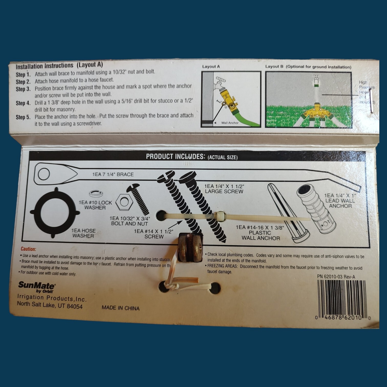 Orbit SunMate Pro62010N Brass Faucet Manifold NEW