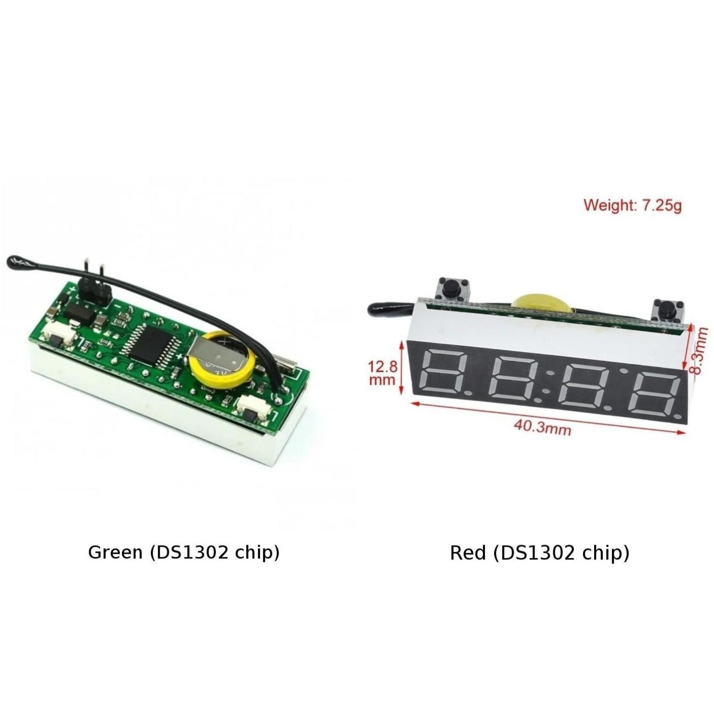 Digital Clock Module Customizable Display Options Automatic Brightness Control