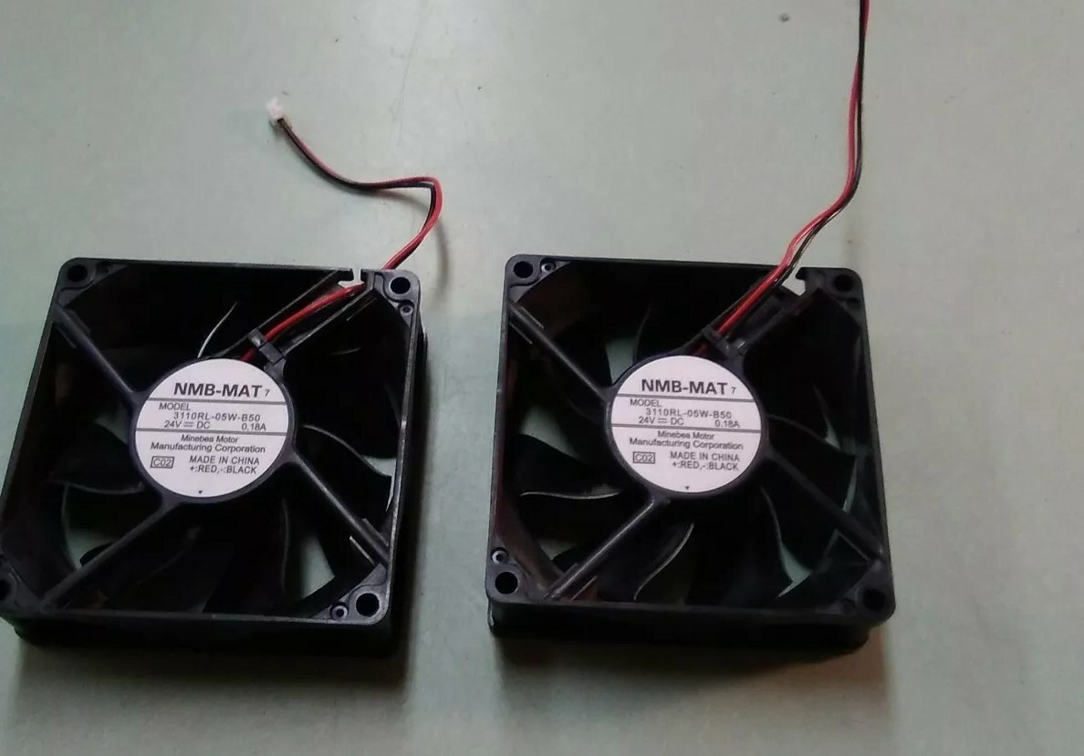 LOT OF 2 NMB- MAT DC cooling fan 3110RL-05W-B50 24V 0.18A