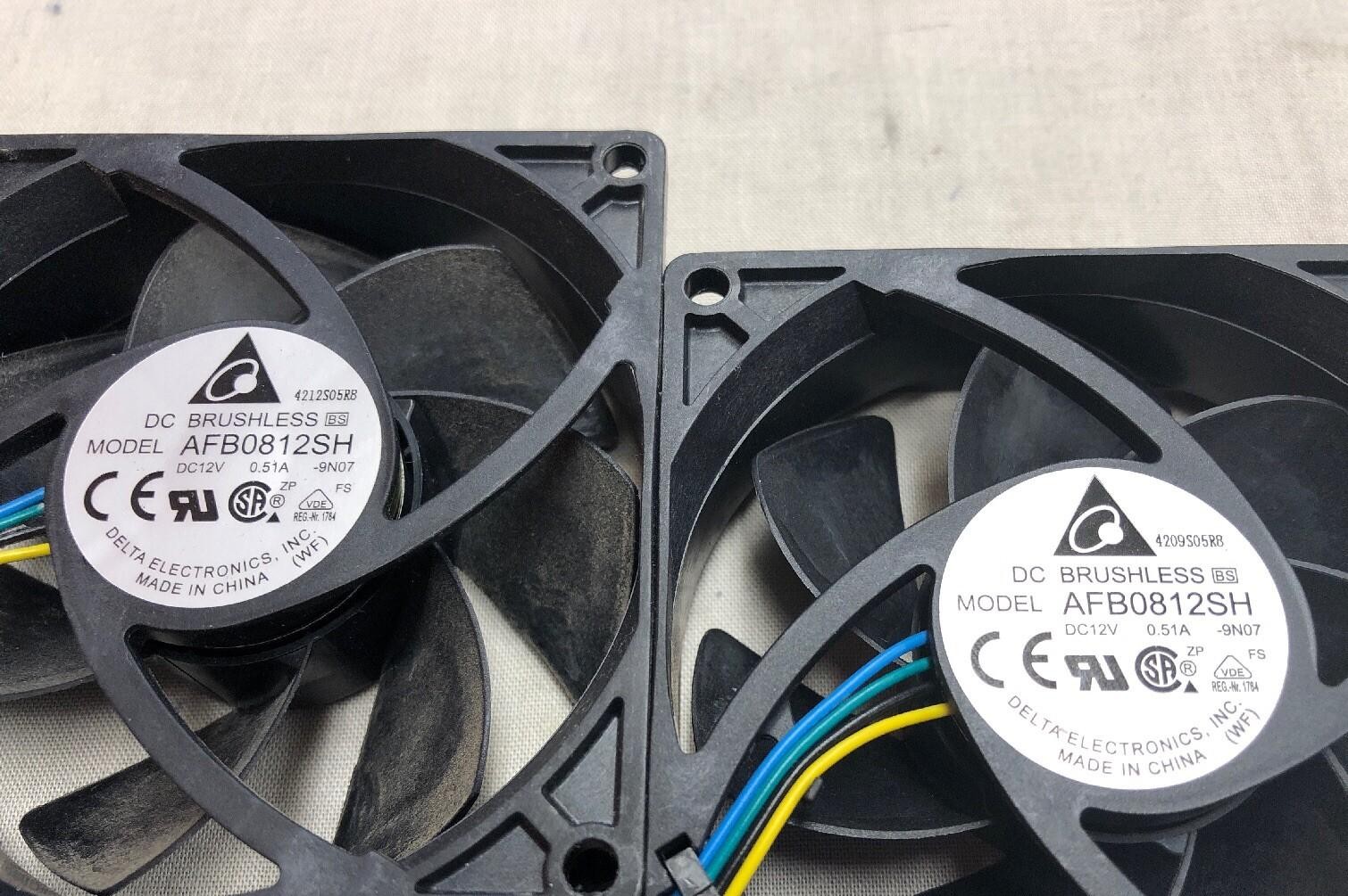 LOT OF 2 DELTA AFB0812SH COOLING FAN 03T9513