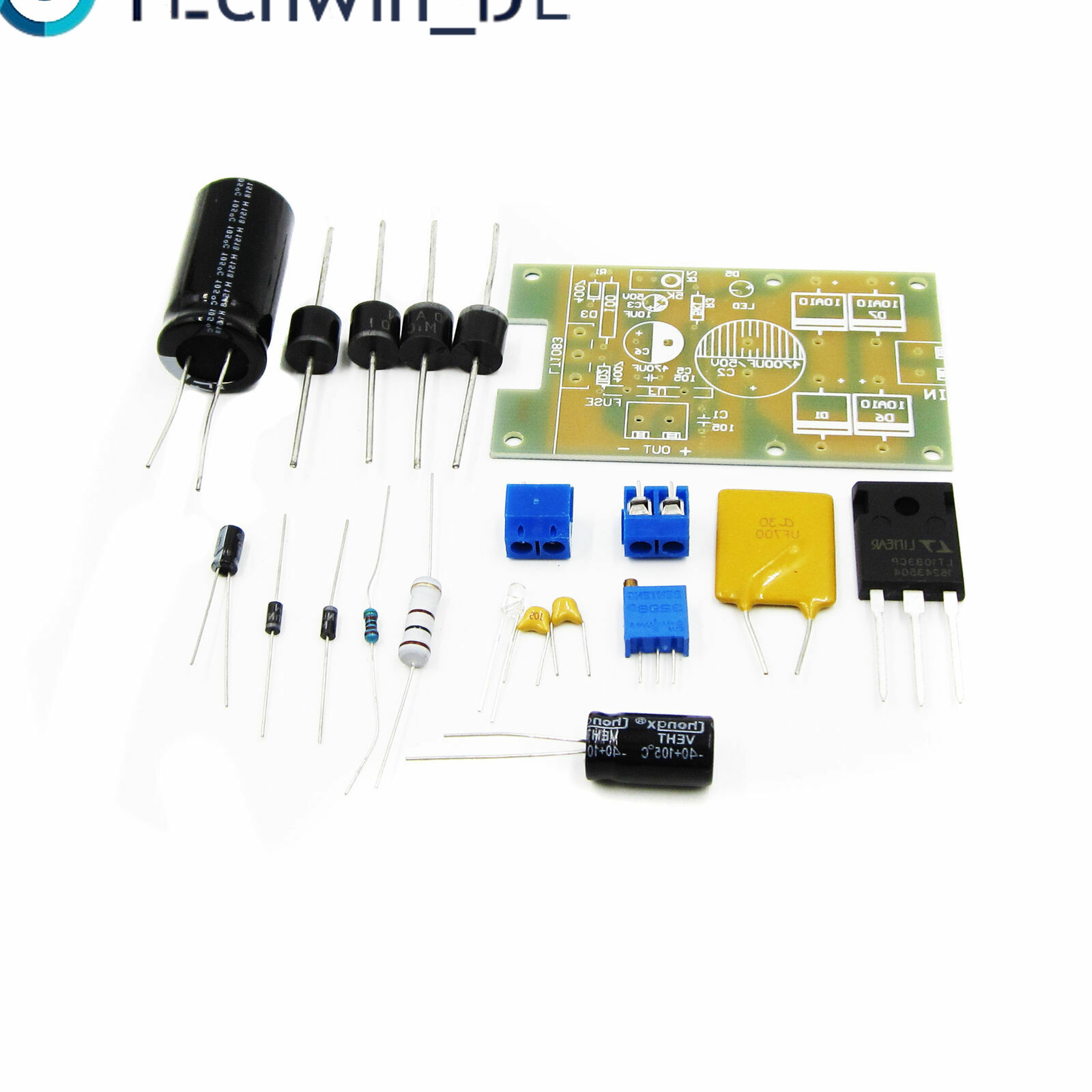 LT1083 Adjustable Regulated Power Supply Module Parts and Components