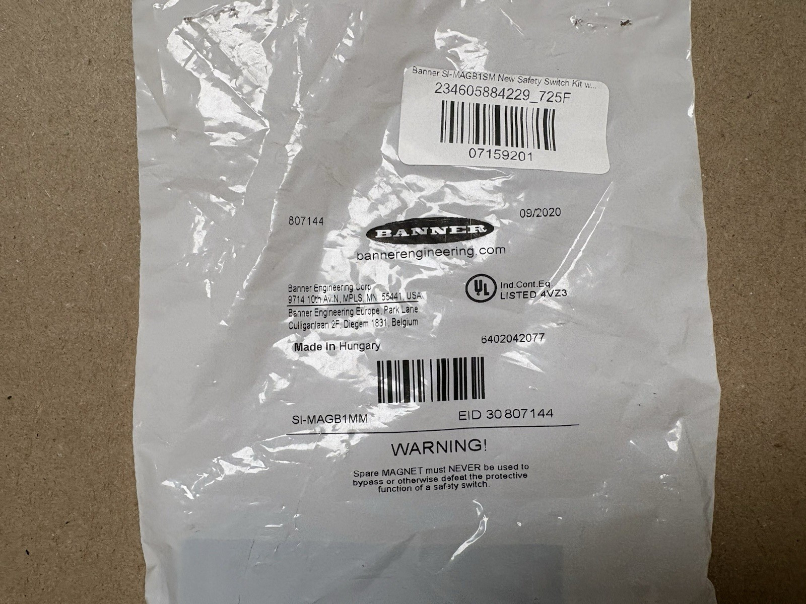 SI-MAGB1MM Series Magnet 3.465″ L x 0.984″ W x 0.512″ H