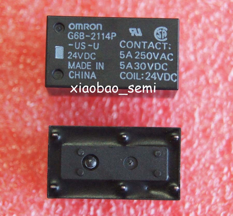 2PCS G6B-2114P-US-U-24VDC 24VDC ORIGINAL OMRON Relay 6pins