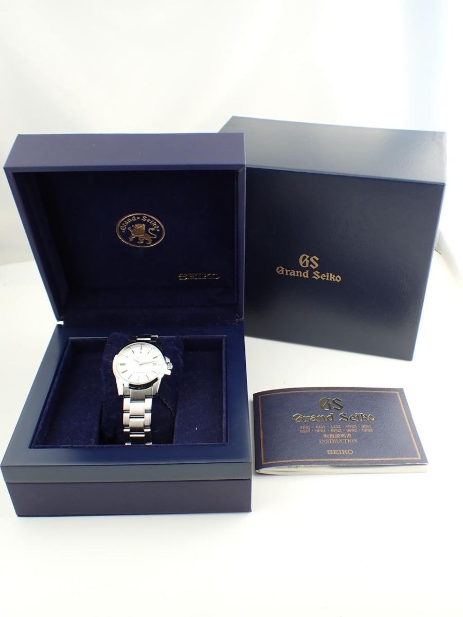 Grand Seiko Wristwatch quartz movement ice blue dial men’s silver color