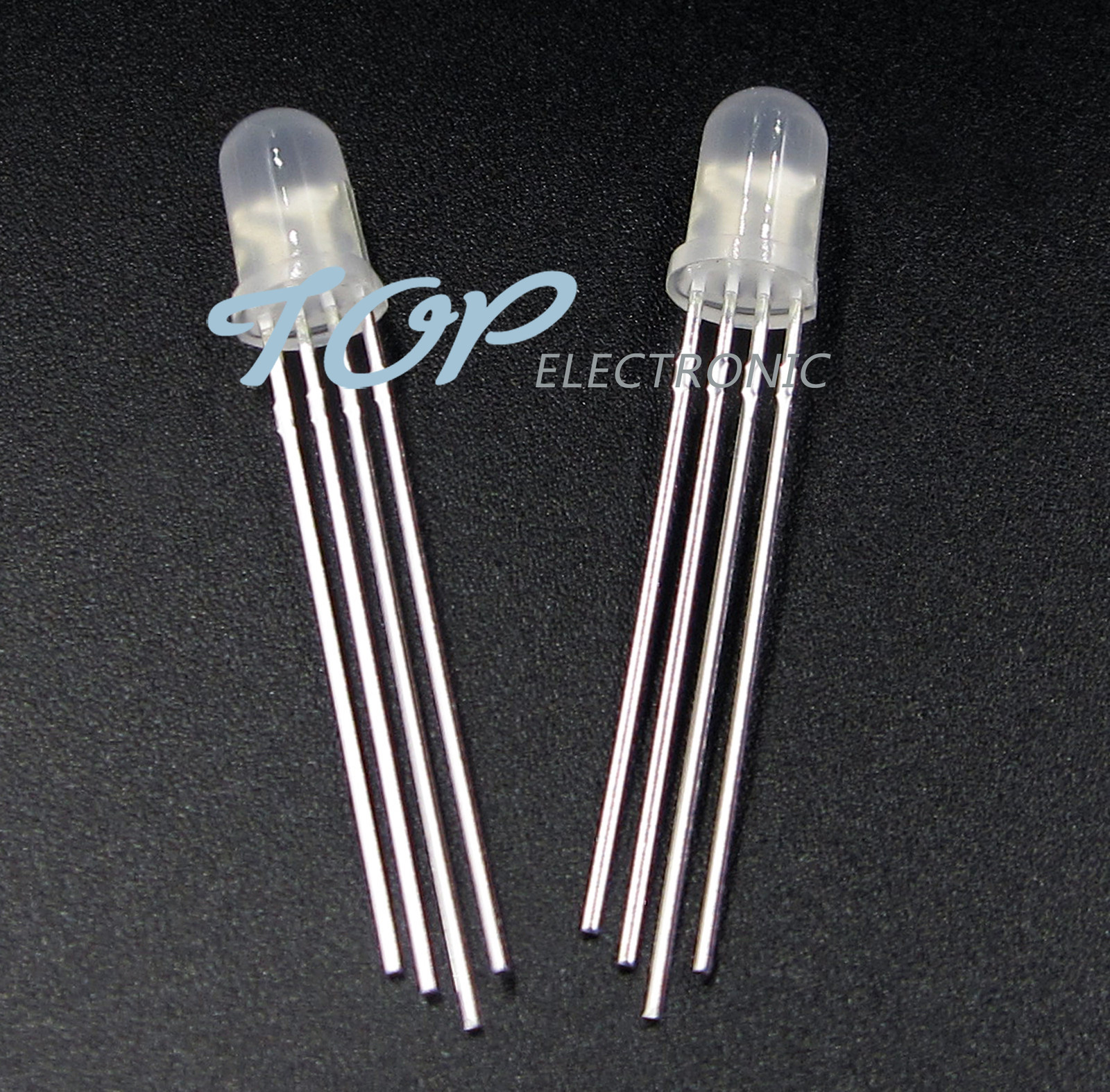 50Pcs 5mm 4pin RGB Tri-Color DIFFUSED Common Cathode LED light Red Green Blue