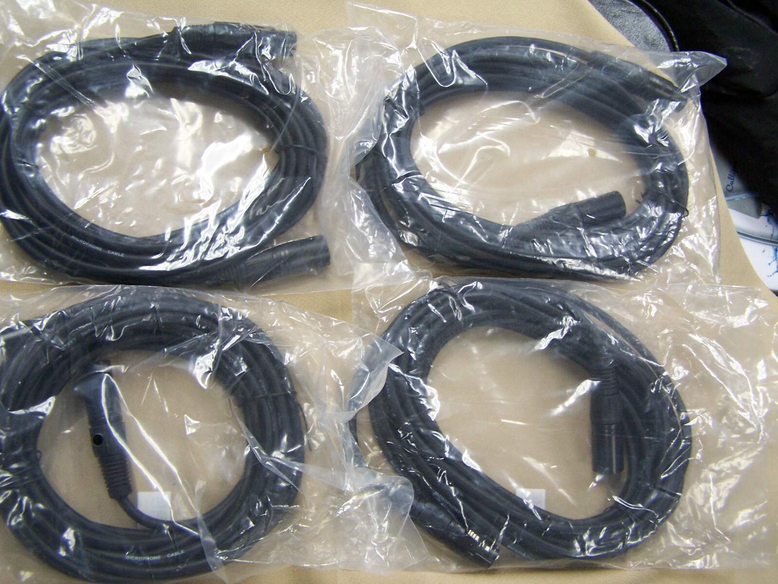 4 pack Pulse Microphone Cable XLR male female cord black 18 – 20 ft