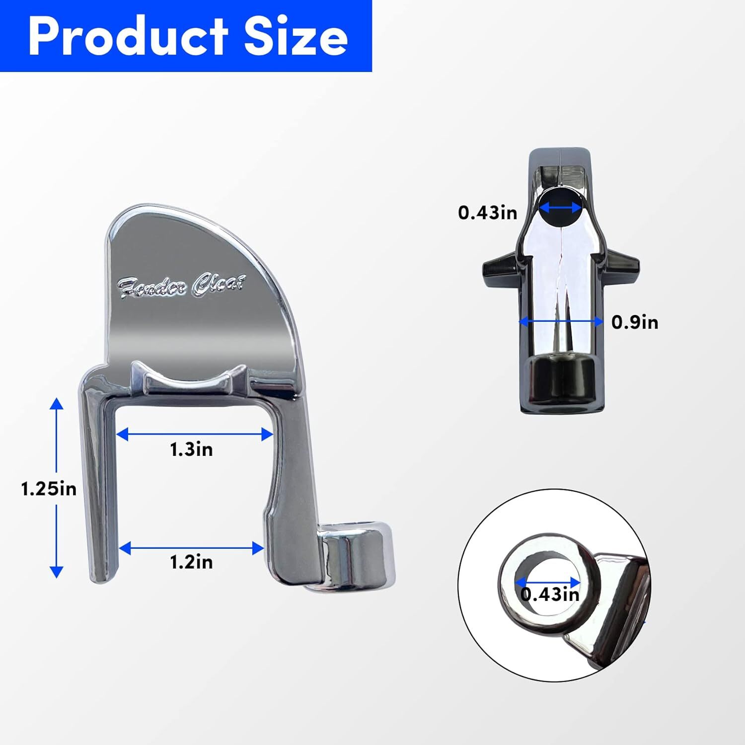 Boat Fender Clips Adjustable Pontoon Boat Square Rail Fender Hanger/Cleat/Hanger