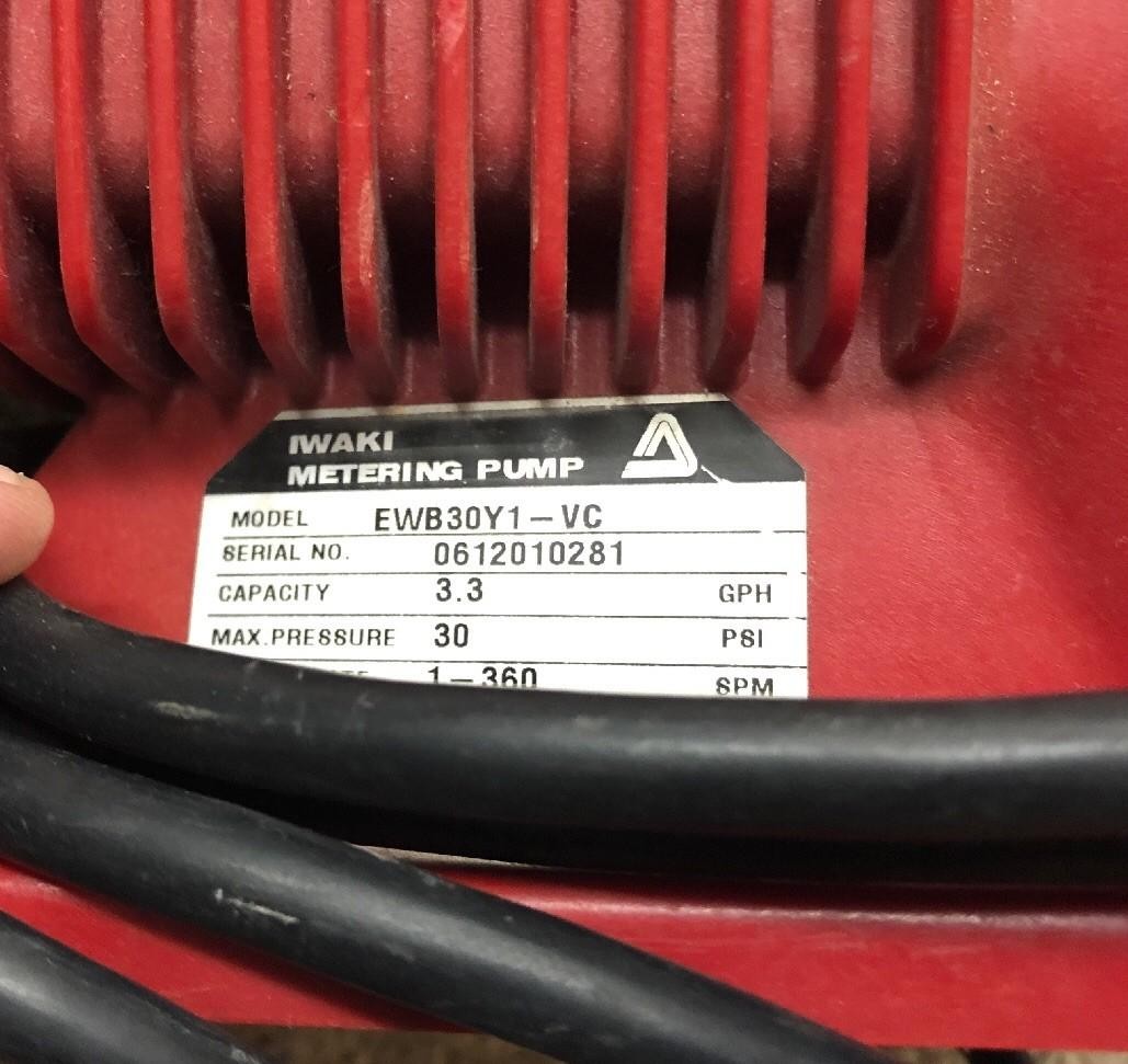 IWAKI WALCHEM METERING PUMP EWB30Y1-VC