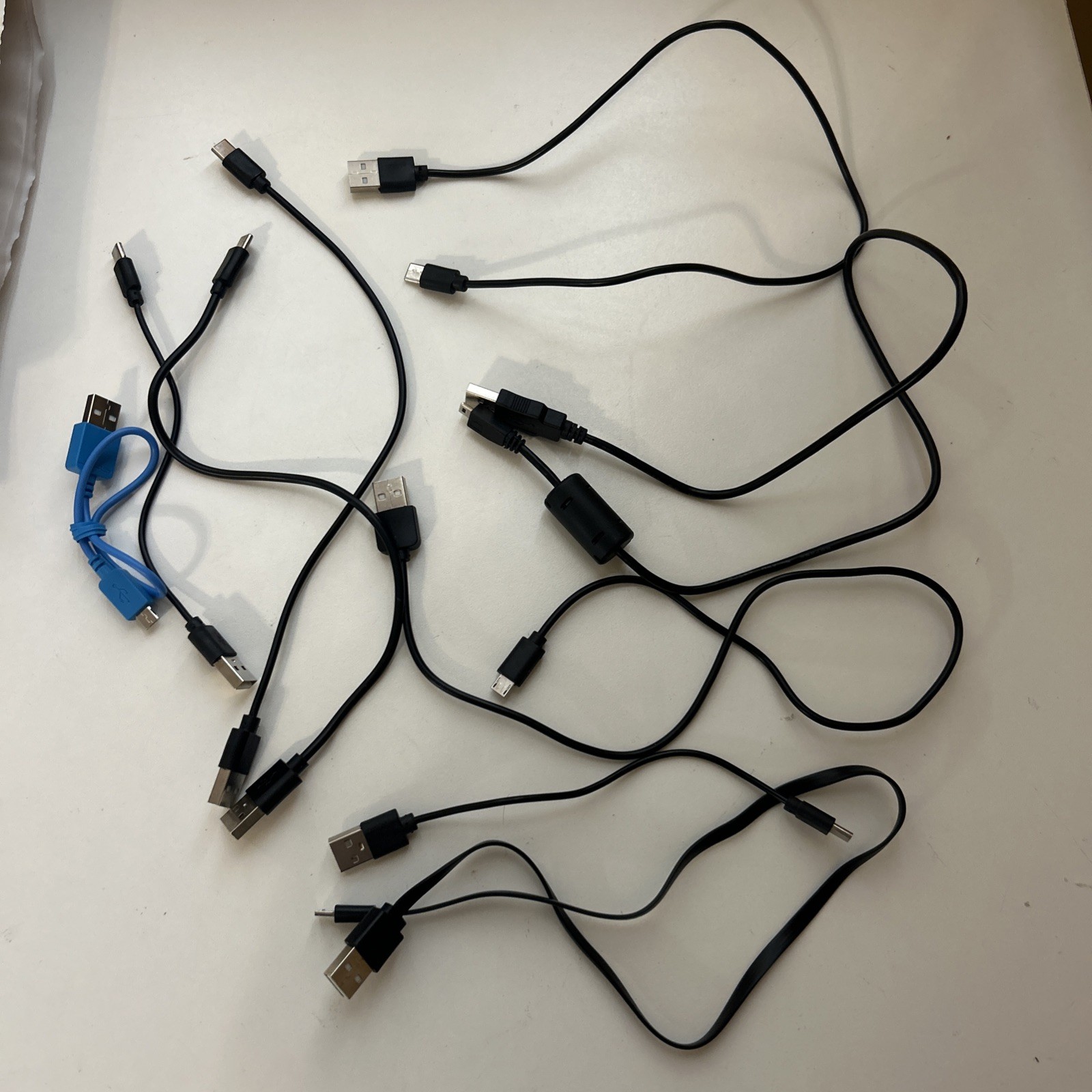 Lot Of 9 Miscellaneous USB Electronic Cables. Used And NEW