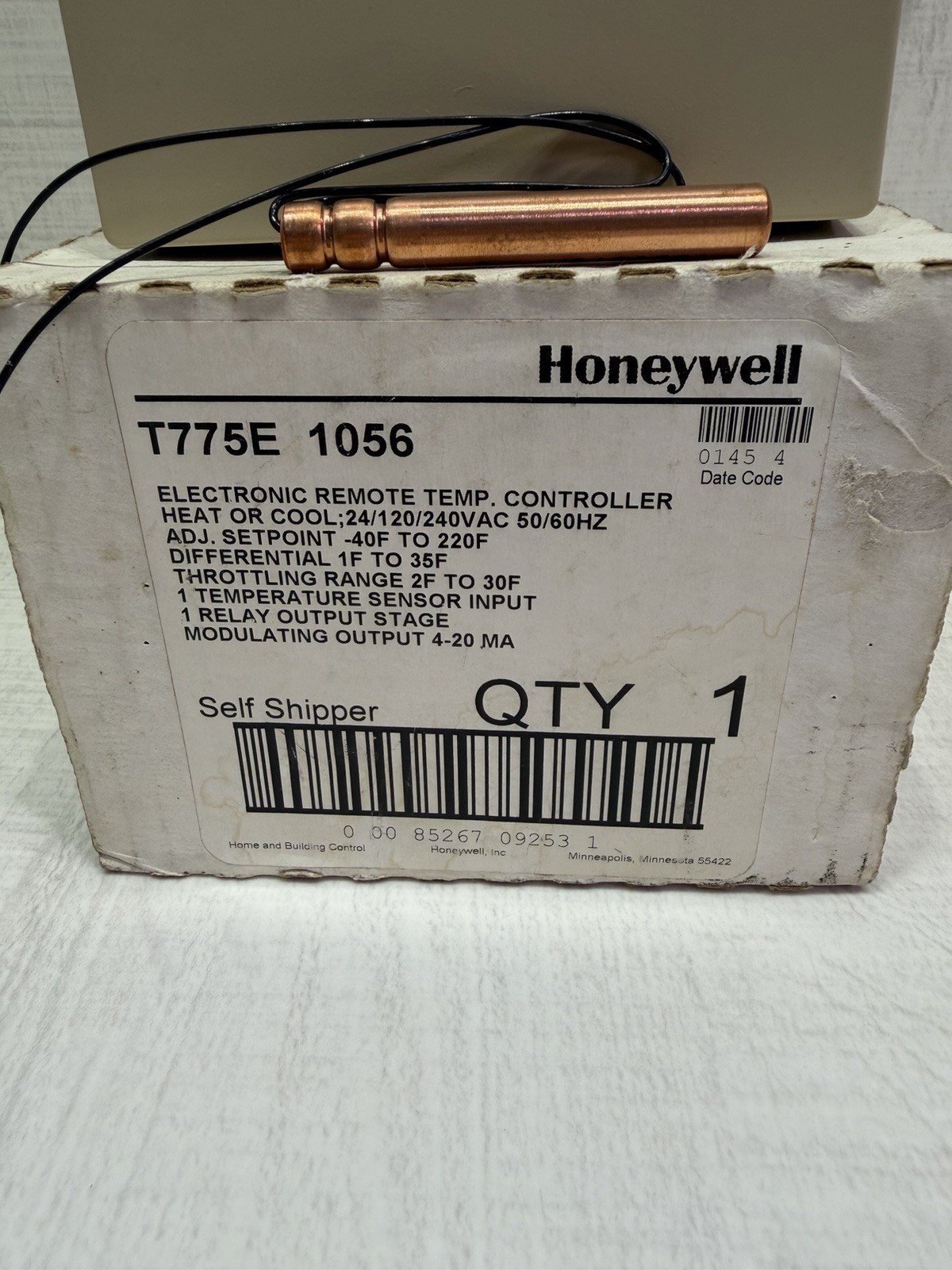 Honeywell T775E 1056 Electric Remote Temp Control 24/120/240 Vac 50/60Hz