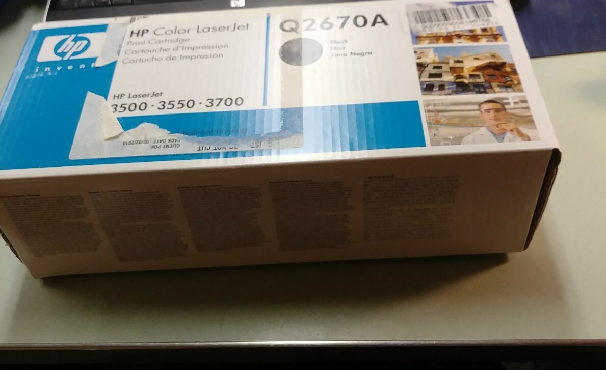 New HP Q2670A Black Toner Cartridge for LaserJet 3500, 3550, 3700