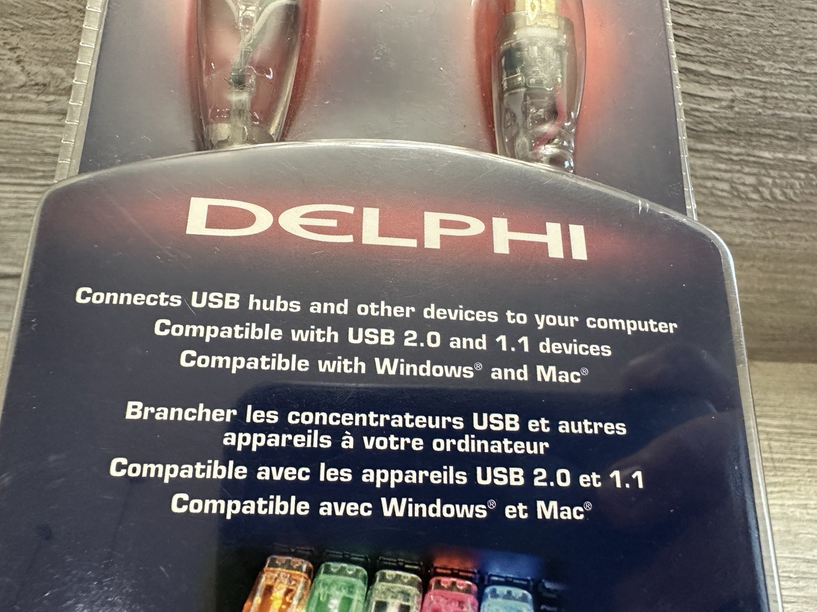 USB Cords DELPHI 10′ USB 2.0 Red LED LIGHT UP TYPE 10ft NEW!!! In Package