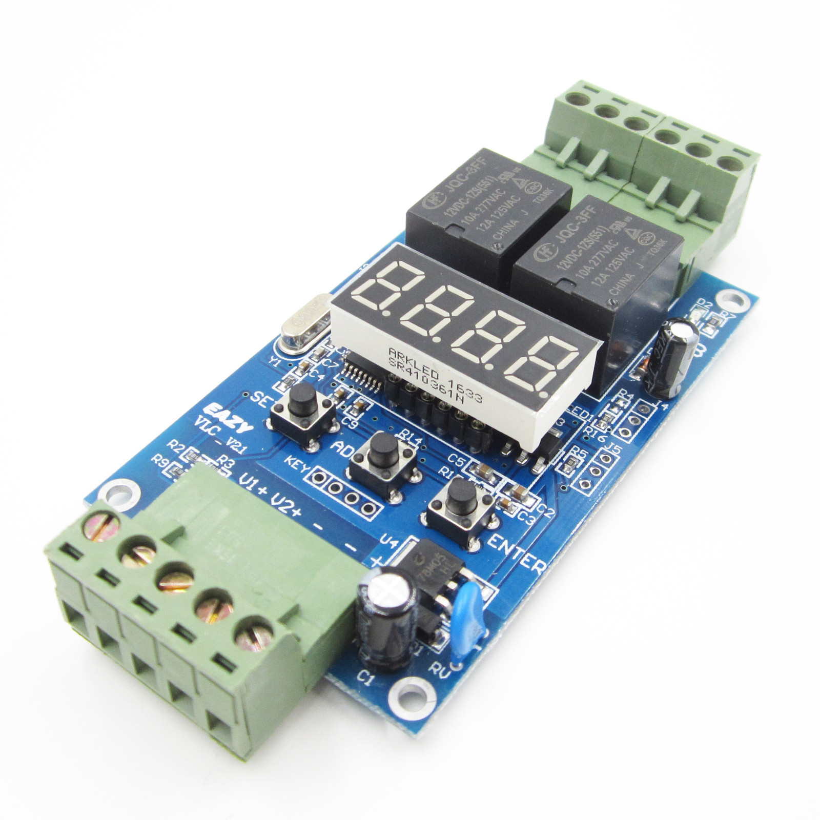 12V Dual Programmable Relay Control Board Cycle Delay Timer Switch Module