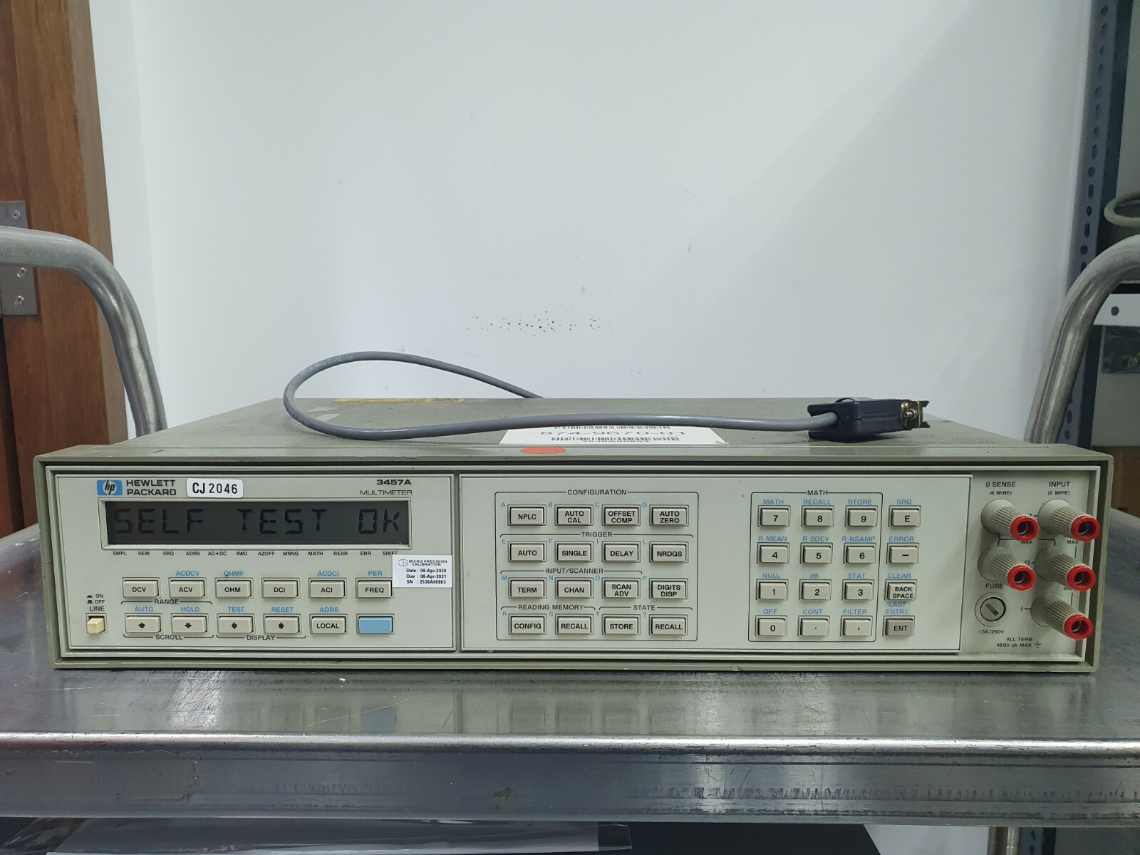 HP 3457A Multimeter with 44491A Gen Purpose Relay
