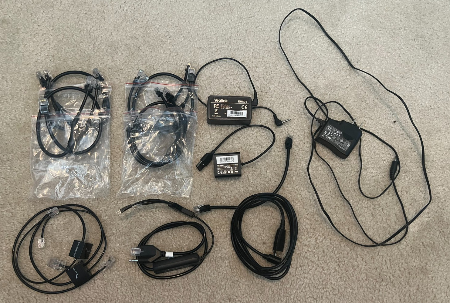 Yealink and Plantronics Parts including EHS36 and EHS40