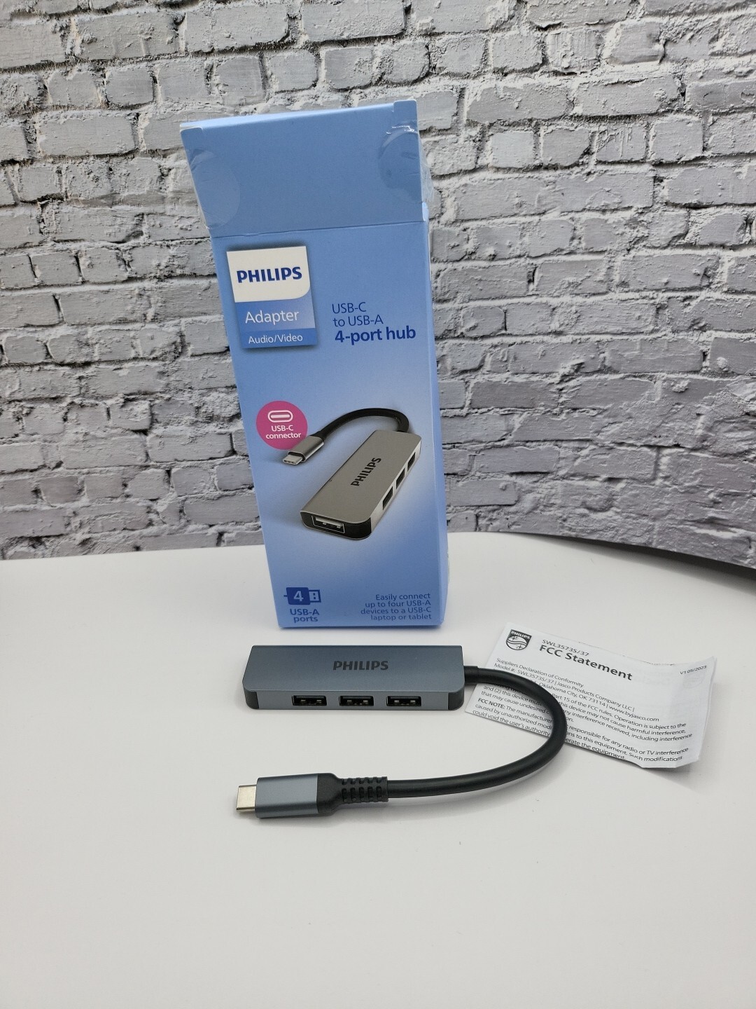 PHILIPS USB-C to USB Hub, 4 USB 2.0 Ports, 480 Mbps Data Transfer Speed, USB Mu