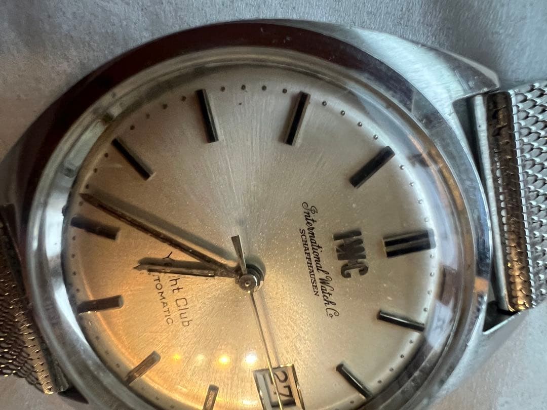 IWC Wristwatch Yacht Club Old Intermesh Original Bracelet Automatic Date