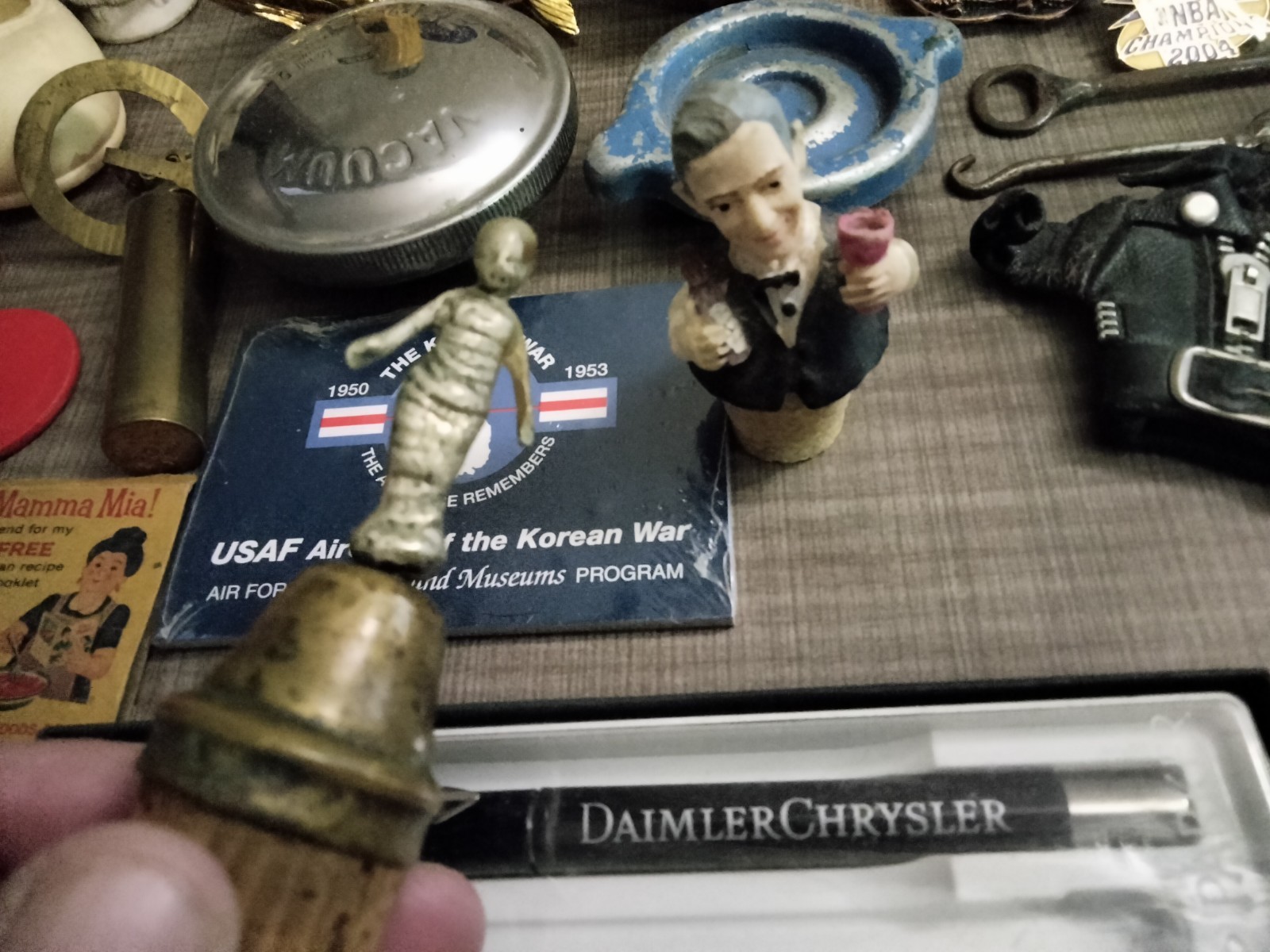 Vintage Junk Drawer Lot of Gadgets – Silver Certificate – Decals – Cross Pen ++