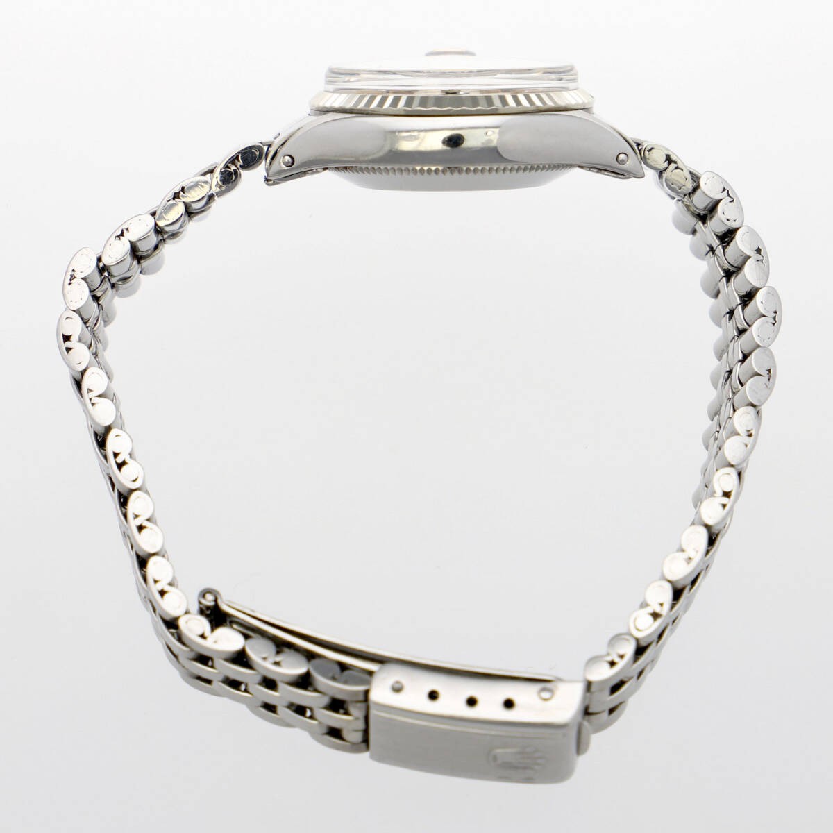ROLEX Watch Oyster Perpetual Date 6517 Silver Dial WG/SS Automatic Women’s