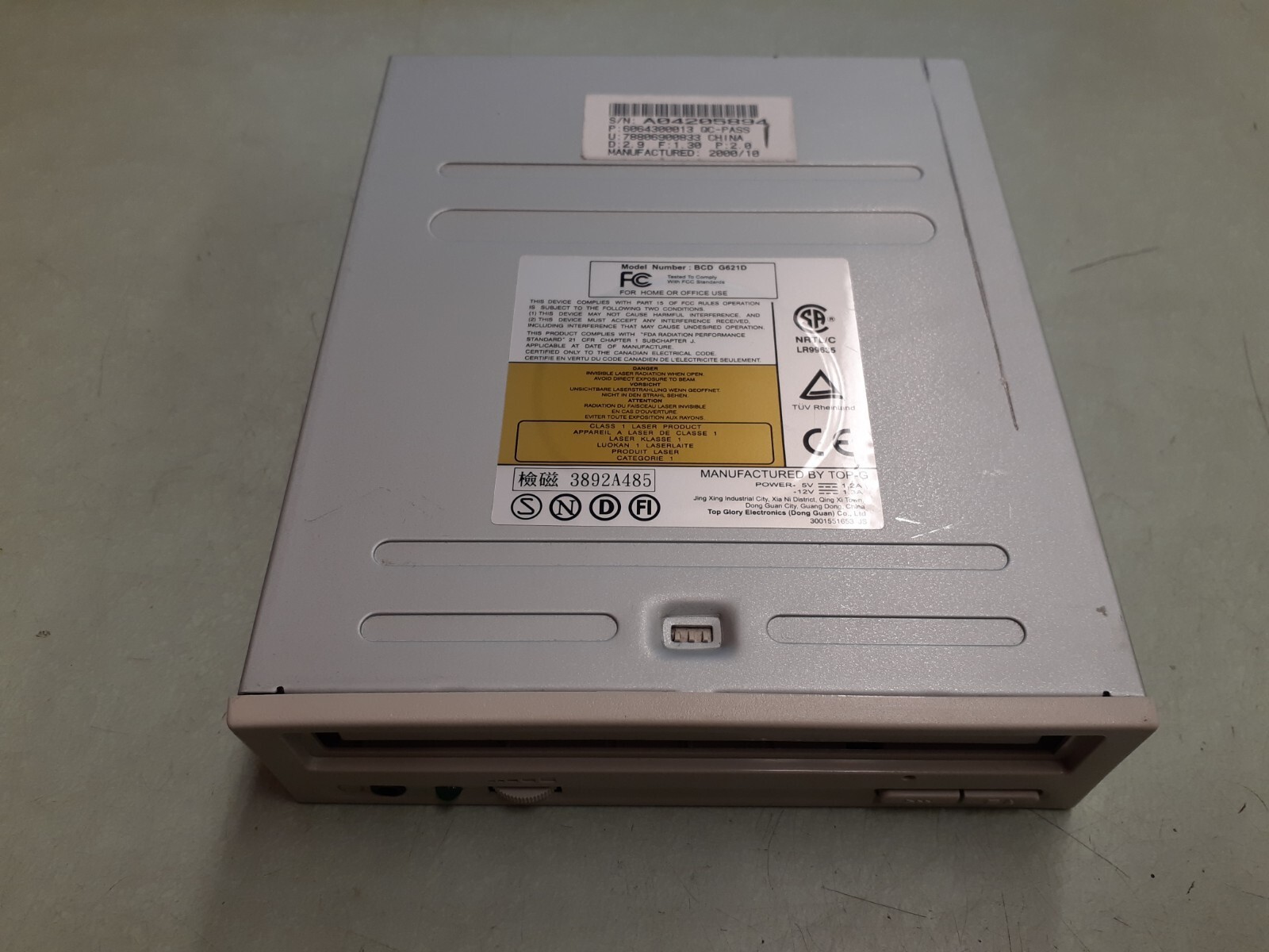 TOP GLORY BCD G621D CD-ROM Drive – Beige Bezel