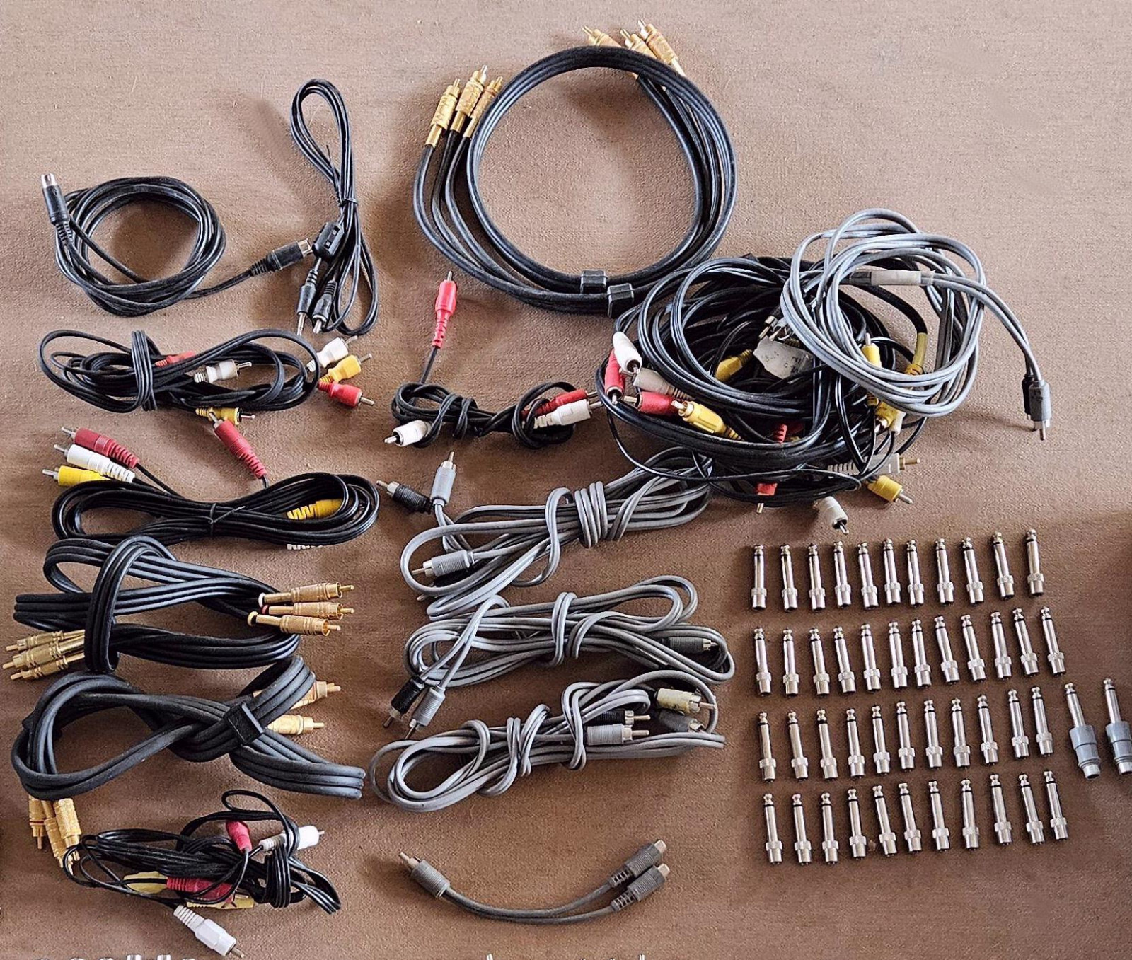 AUDIO CABLES & ADAPTERS GOLD MINE – RCA, TS, TRS, MINI Various Brands, Used