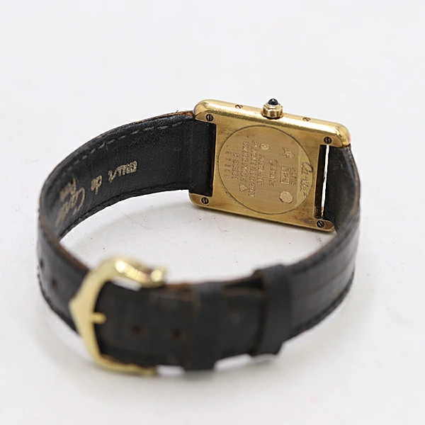 Cartier Must Tank SM SV925 Quartz Silver Square Dial Ladies Watch Accessary