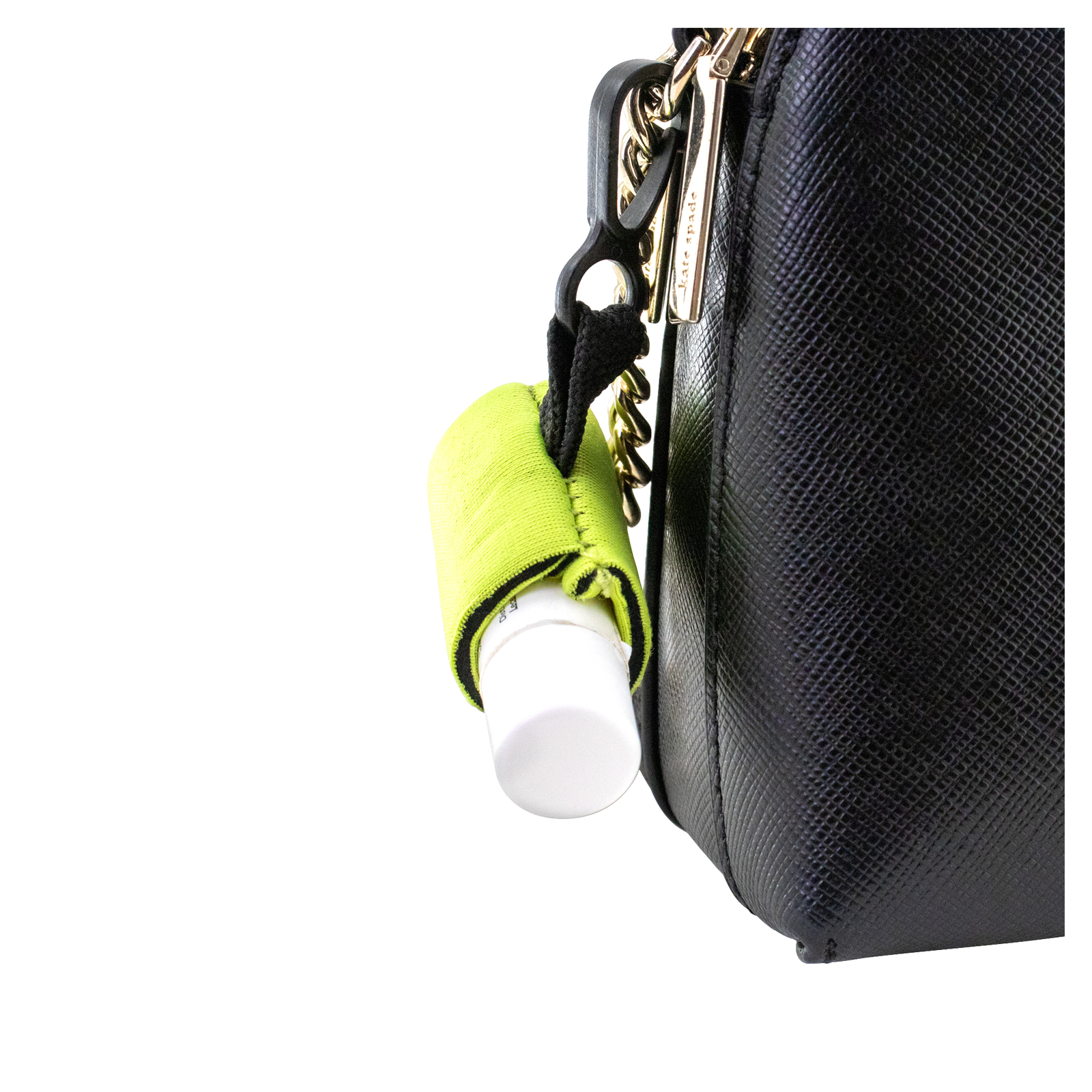 10 Green Clip-On Neoprene Sleeve Lip Balm Holsters Lipstick Holder Key Chain