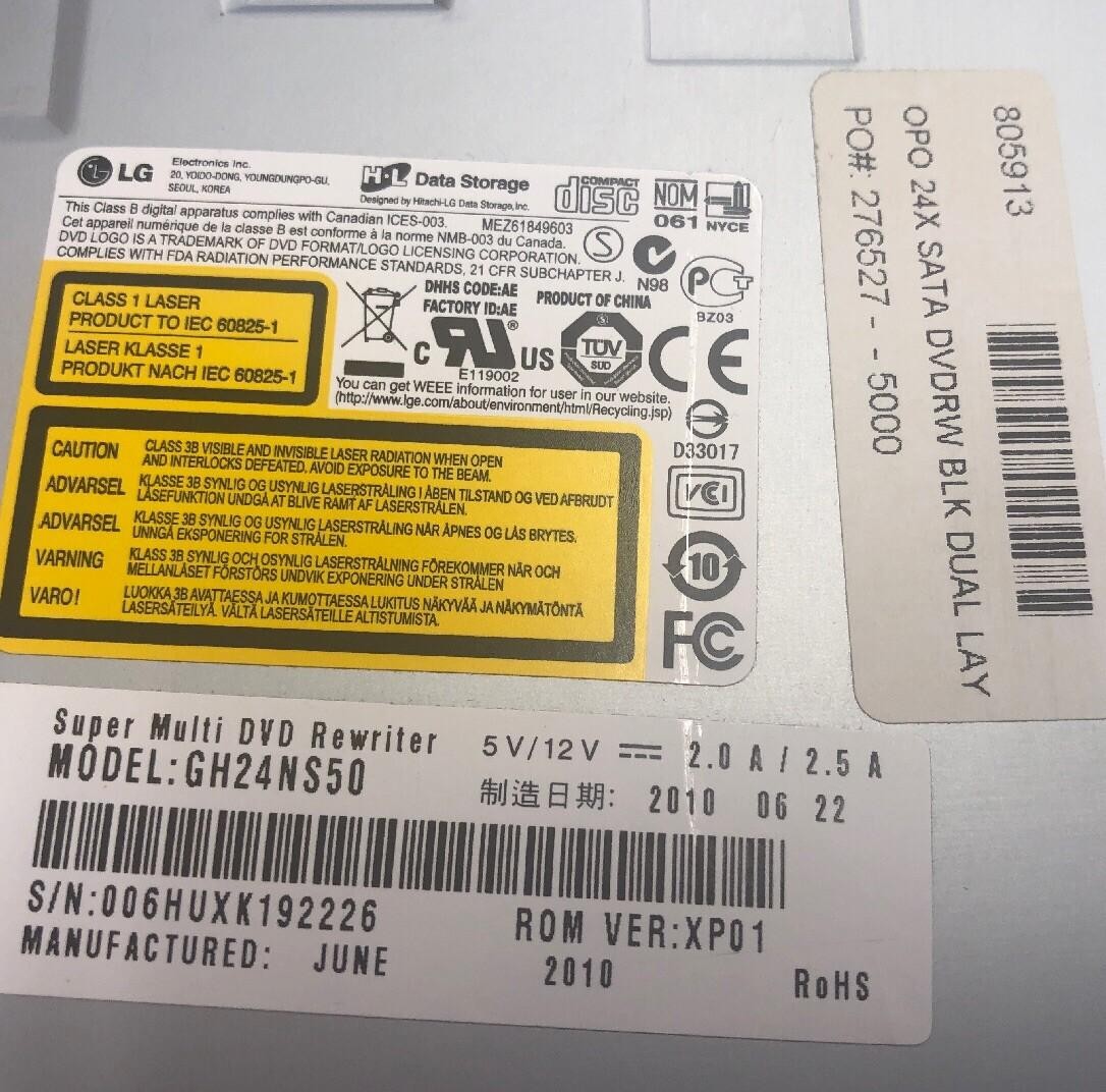 LG SUPER MULTI DVD REWRITER GH24NS50 VER XP01