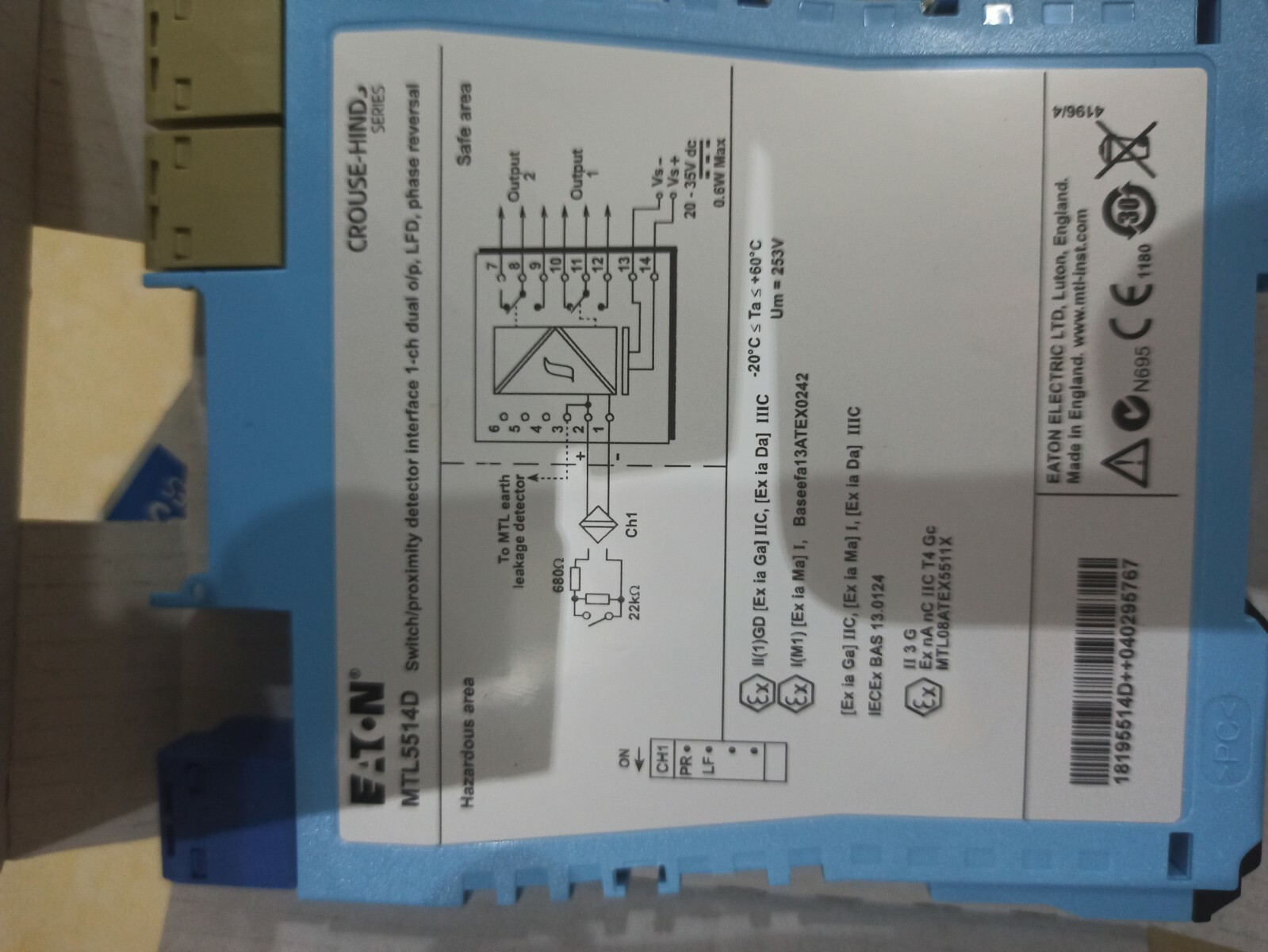 1PC EATON CORPORATION MTL5514D / MTL5514D ALL NEW IN NEW BOX