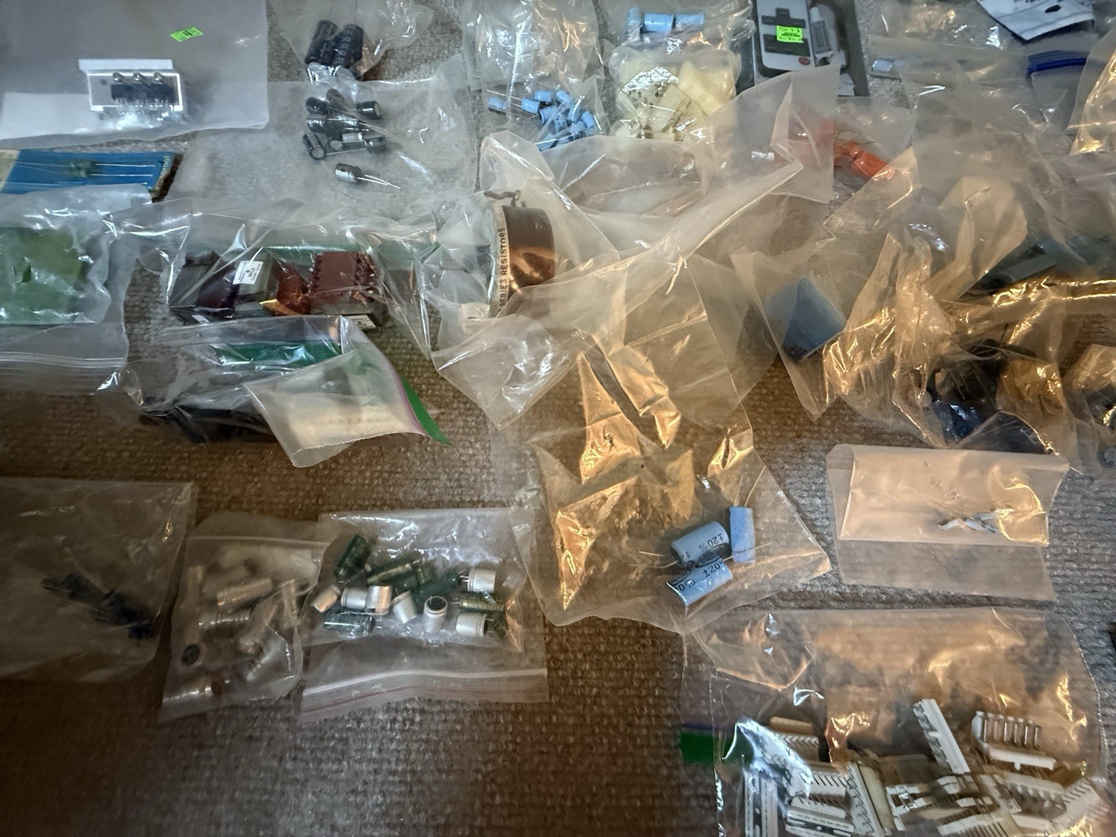 Mixed Electronics Components Lot Inductors Relays LEDs Resistors Transformers