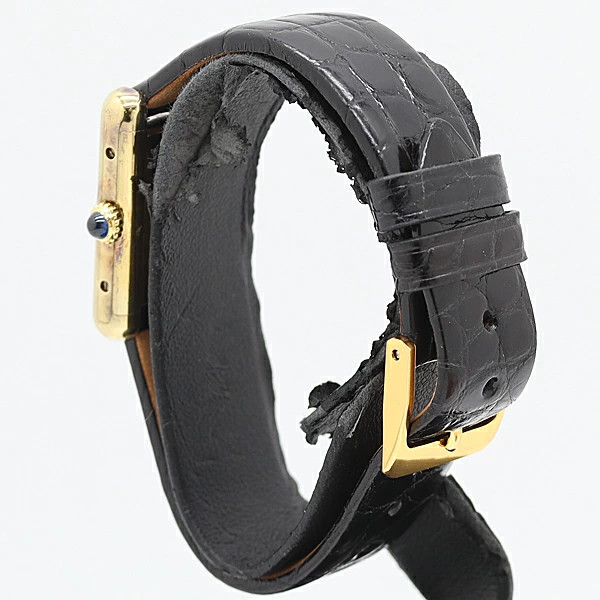Cartier Must Tank SM SV925 20M Manual Winding Black Dial Men’s Watch Accessary