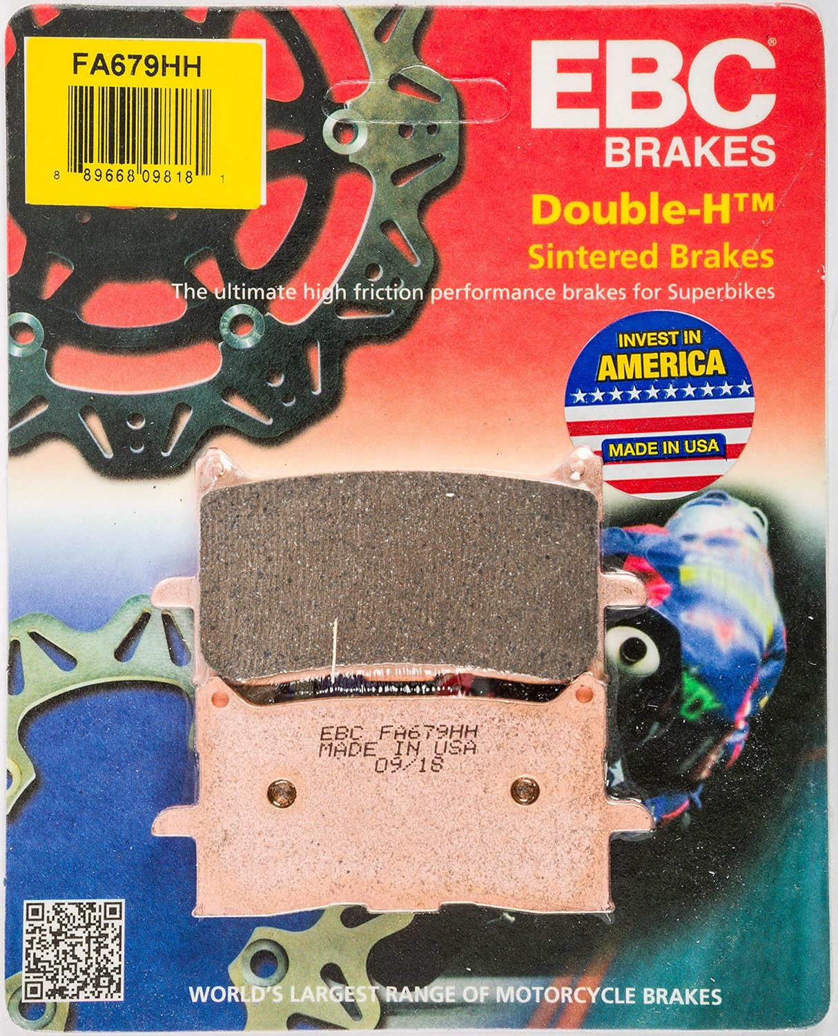 Brakes FA679HH Double-H Series Sintered Disc Brake Pad, Black, One-Size