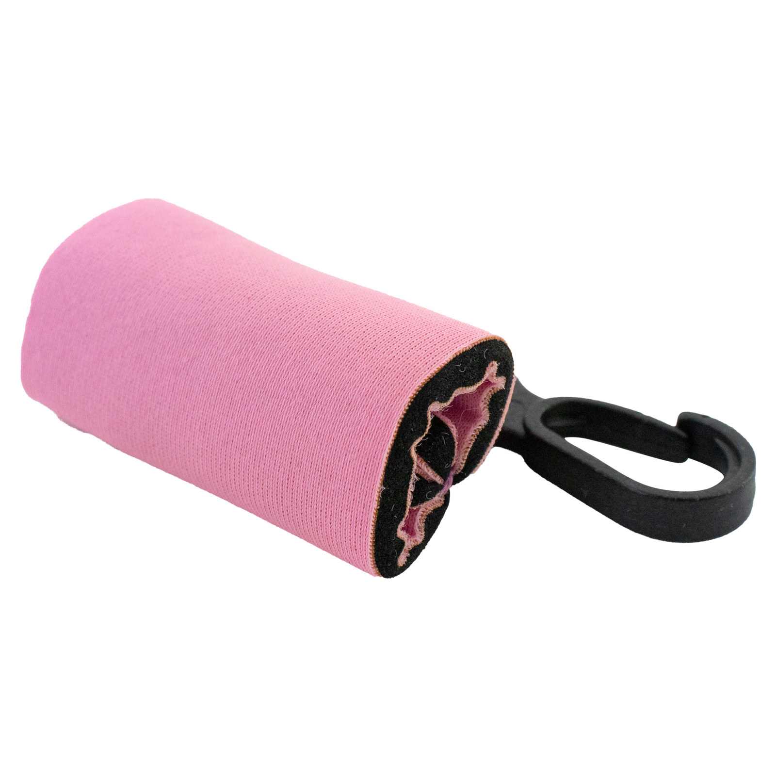 2 Clip-On Neoprene Pink Sleeve Lip Balm Holsters LIPSTICK HOLDER Key Chain