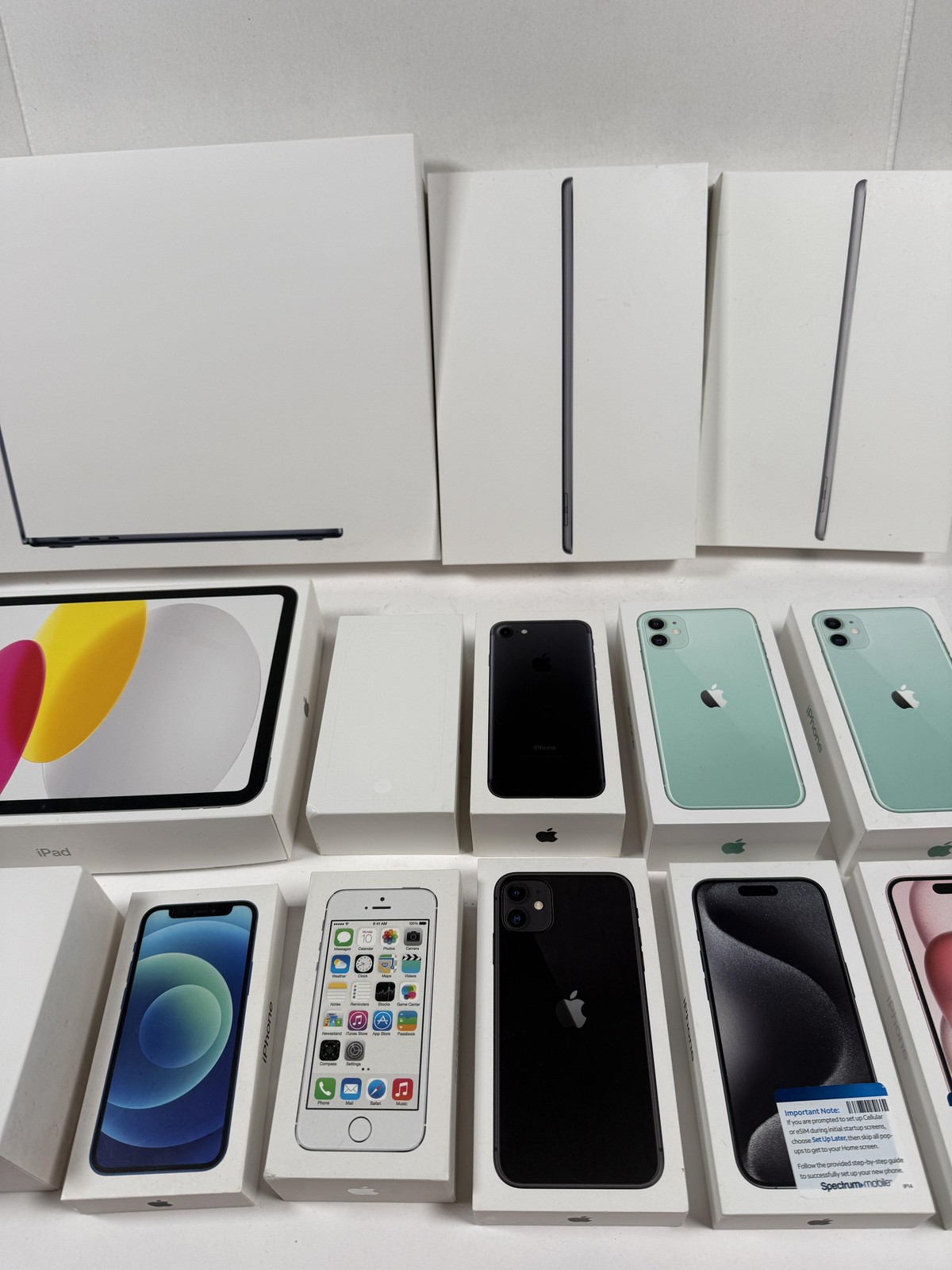 Apple Lot Empty Boxes Only IPhone IPad MacBook Air Apple TV 4K Set Mixed 14