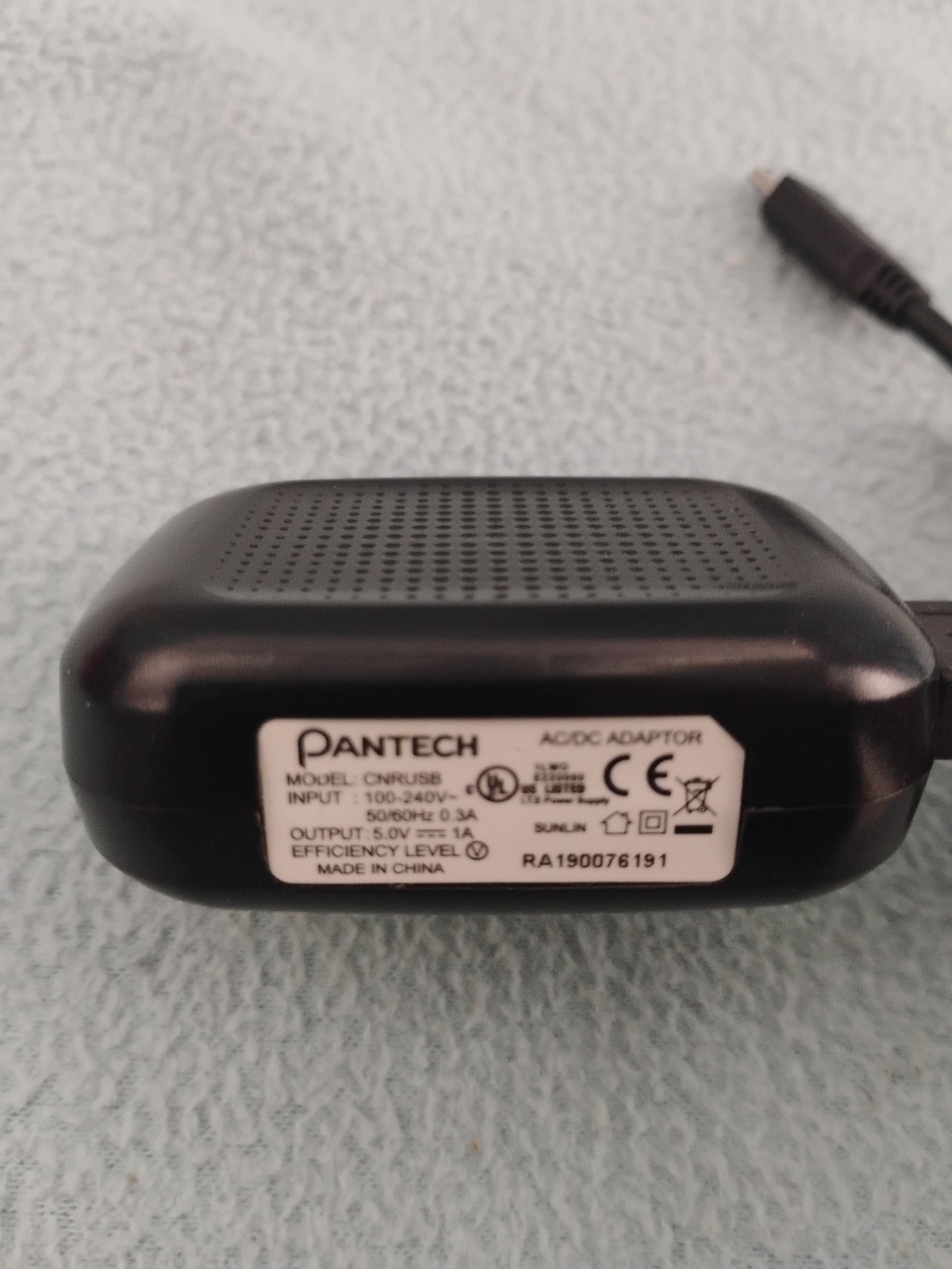 Pantech CNRUSB2 (5V/2A) AC/DC Adapter Single USB Wall Charger – Black