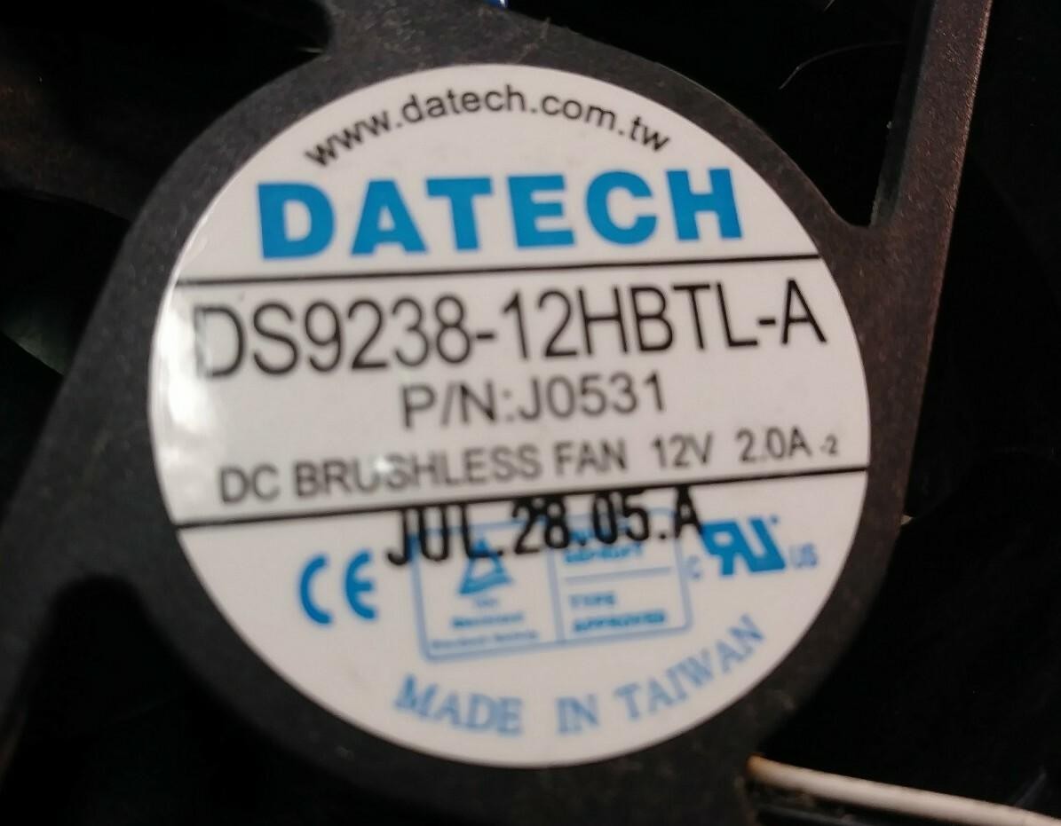 LOT OF 3 Datech Model DS9238-12HBTL-A Cooling Fan P/N J0531