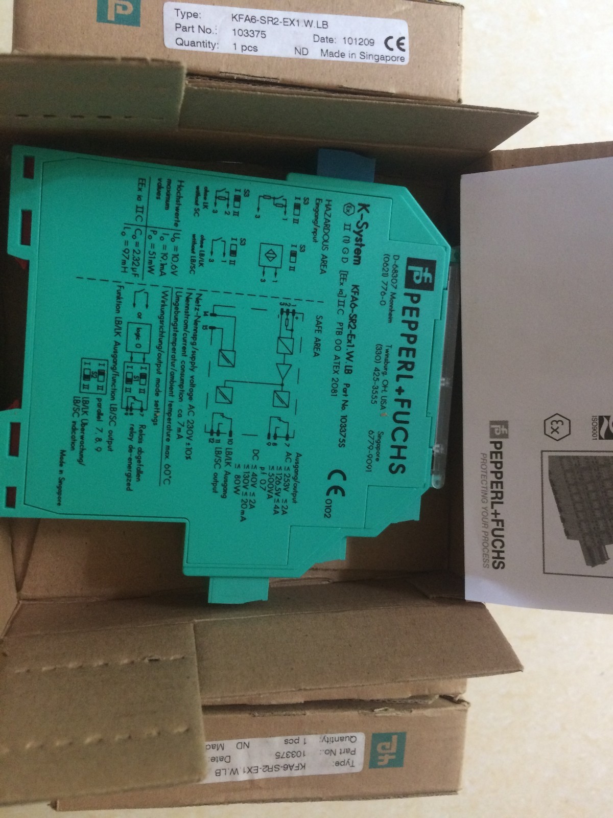 1 PC PEPPERL+FUCHS, KFA6-SR2-EX1.W.LB, ALL NEW. IN NEW BOX Safety barrier *b