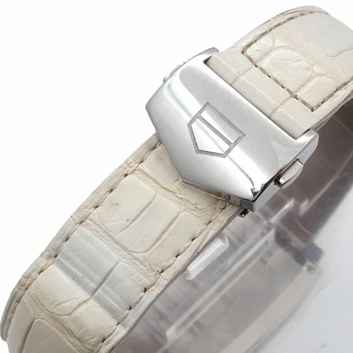 TAG Heuer Monaco WAW131B Boys’ Watch 12P Diamond Date White Shell Quartz