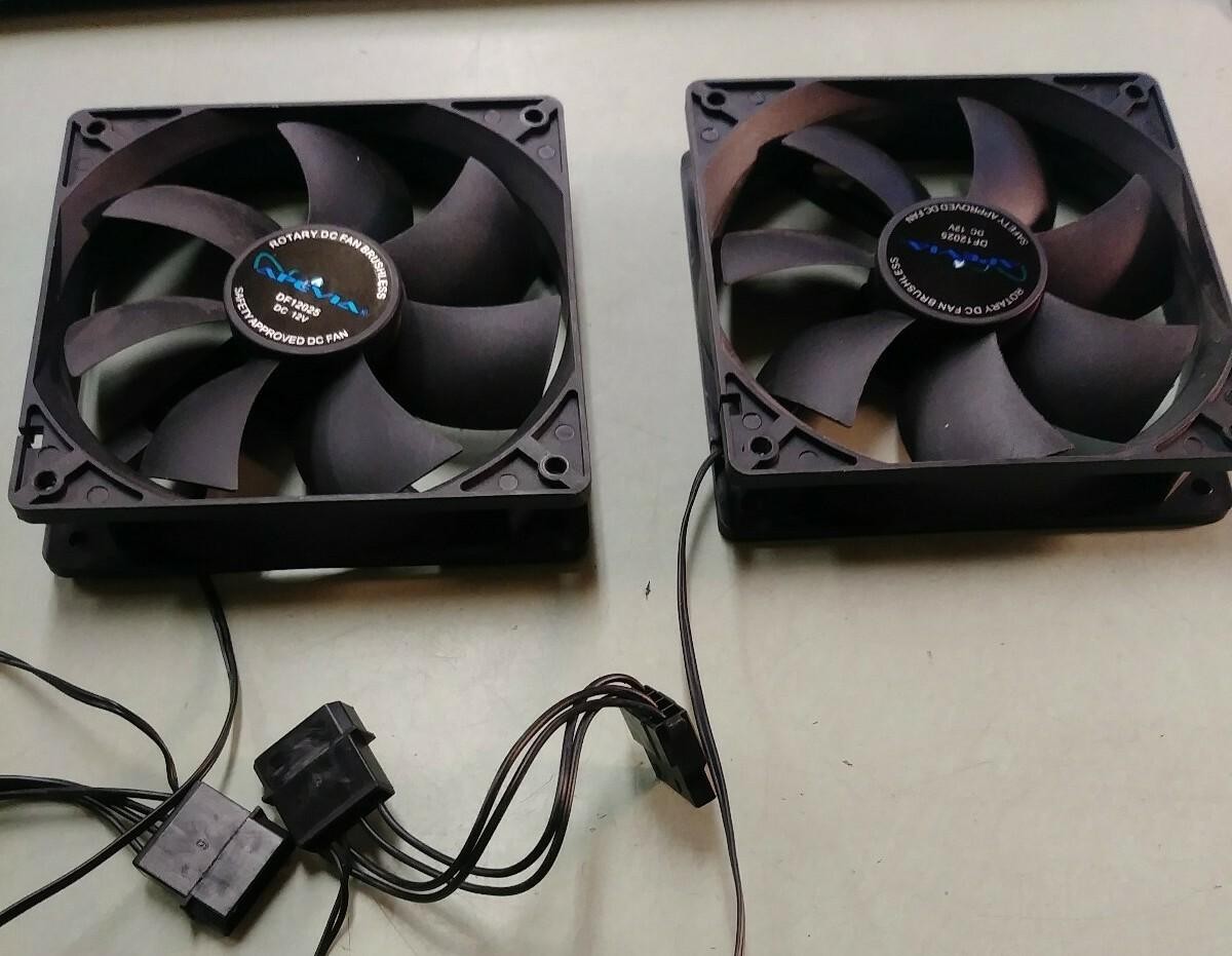 LOT OF 2 DC FAN DF12025HC 12V 0.38A U-LUCKY FAN