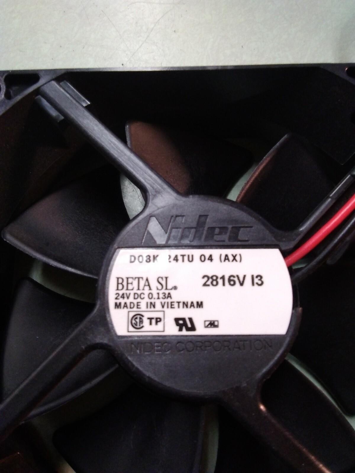 LOT OF 3 NIDEC D08K-24TU 04 DC24V 0.13A fan