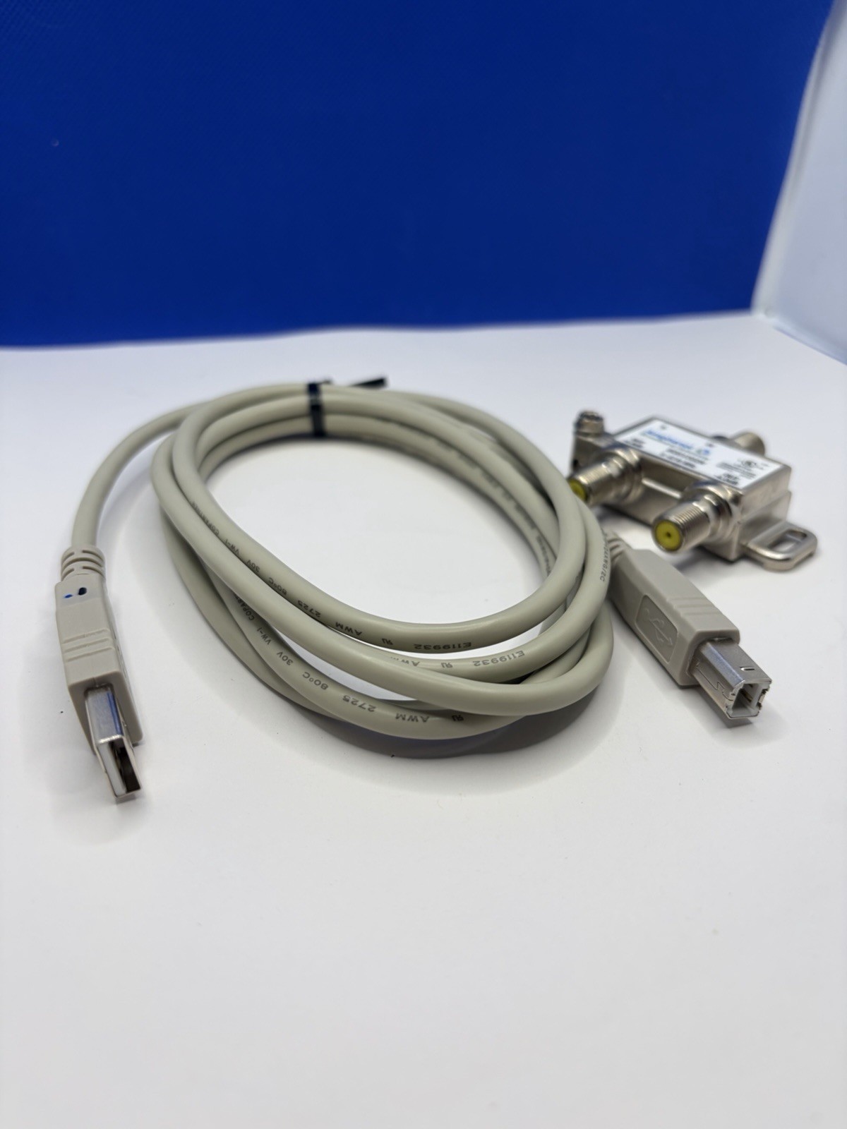 Mixed Electronics Accessories Lot USB Printer Cable Coax Splitter Bundle OEM